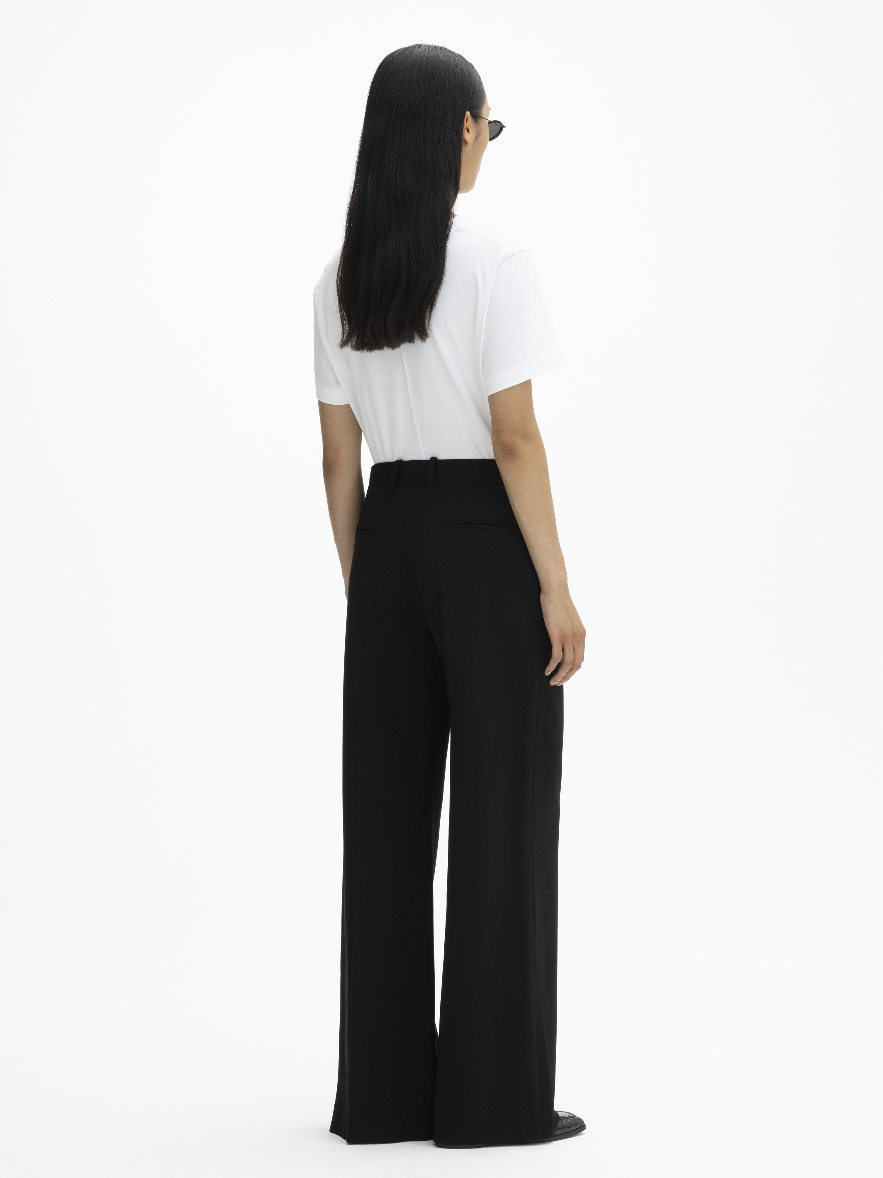 House Of Dagmar Wide Leg Trousers In Black
