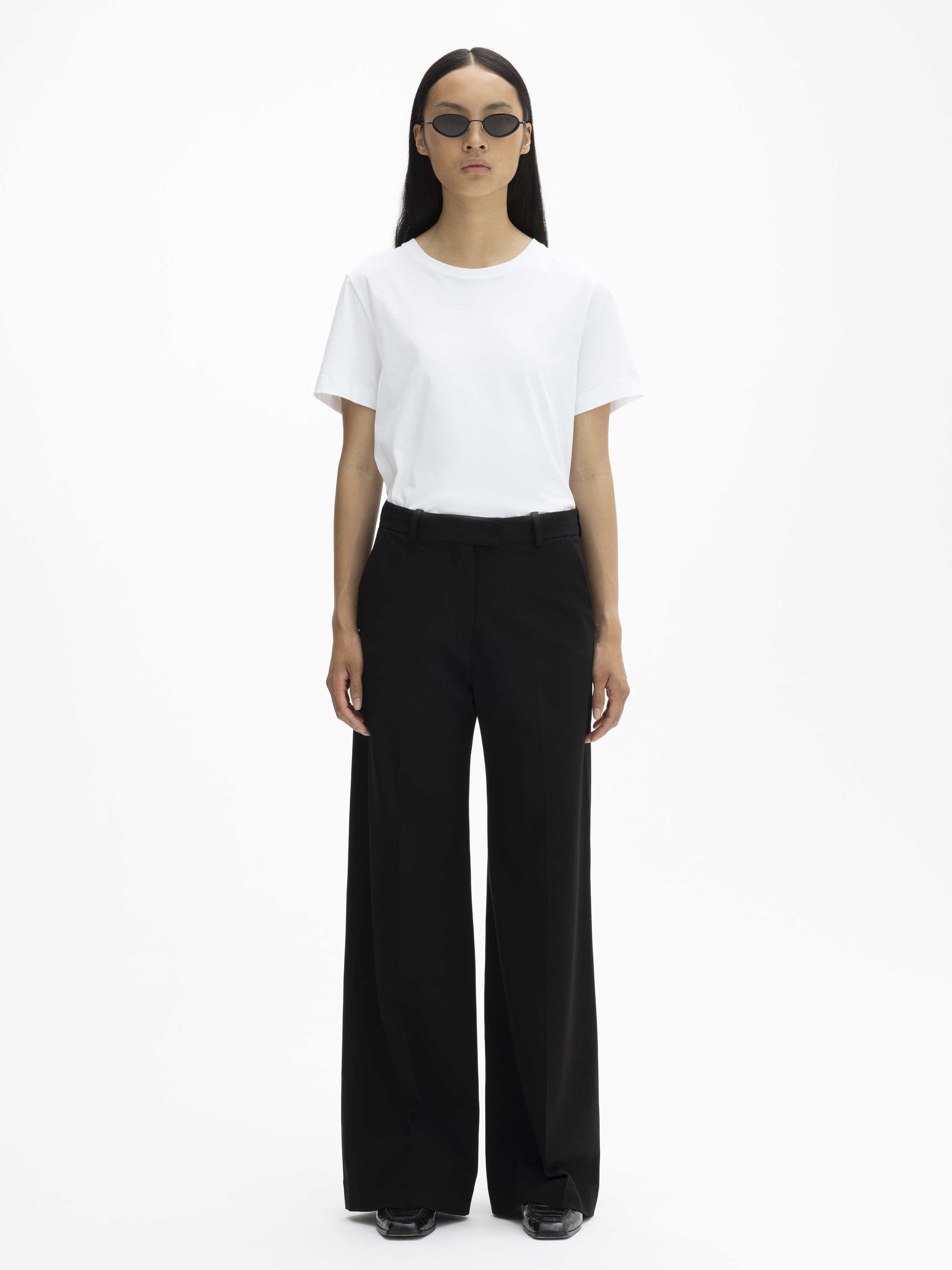 House Of Dagmar Wide Leg Trousers In Black