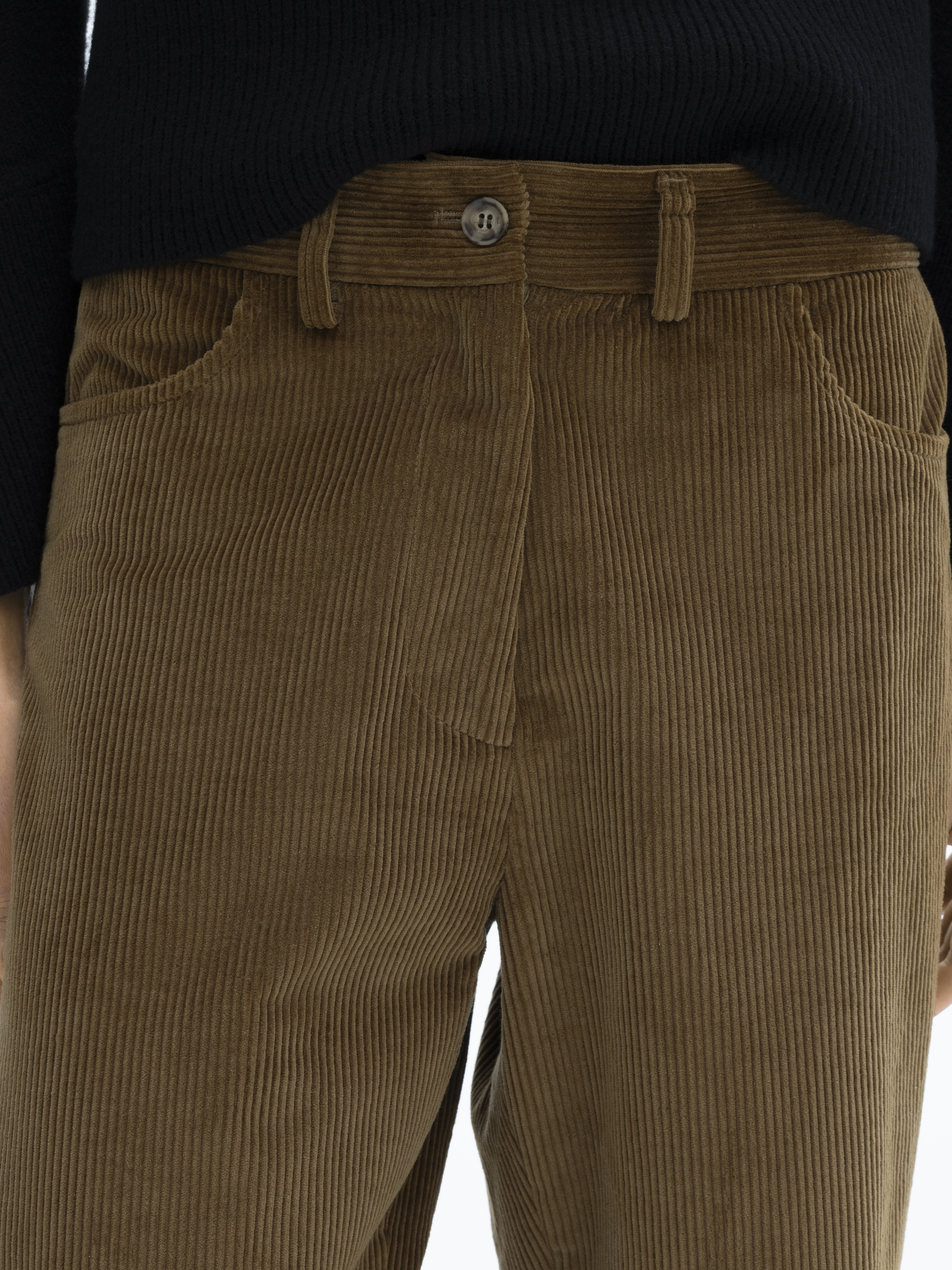 House Of Dagmar Corduroy Trousers In Cinnamon Brown