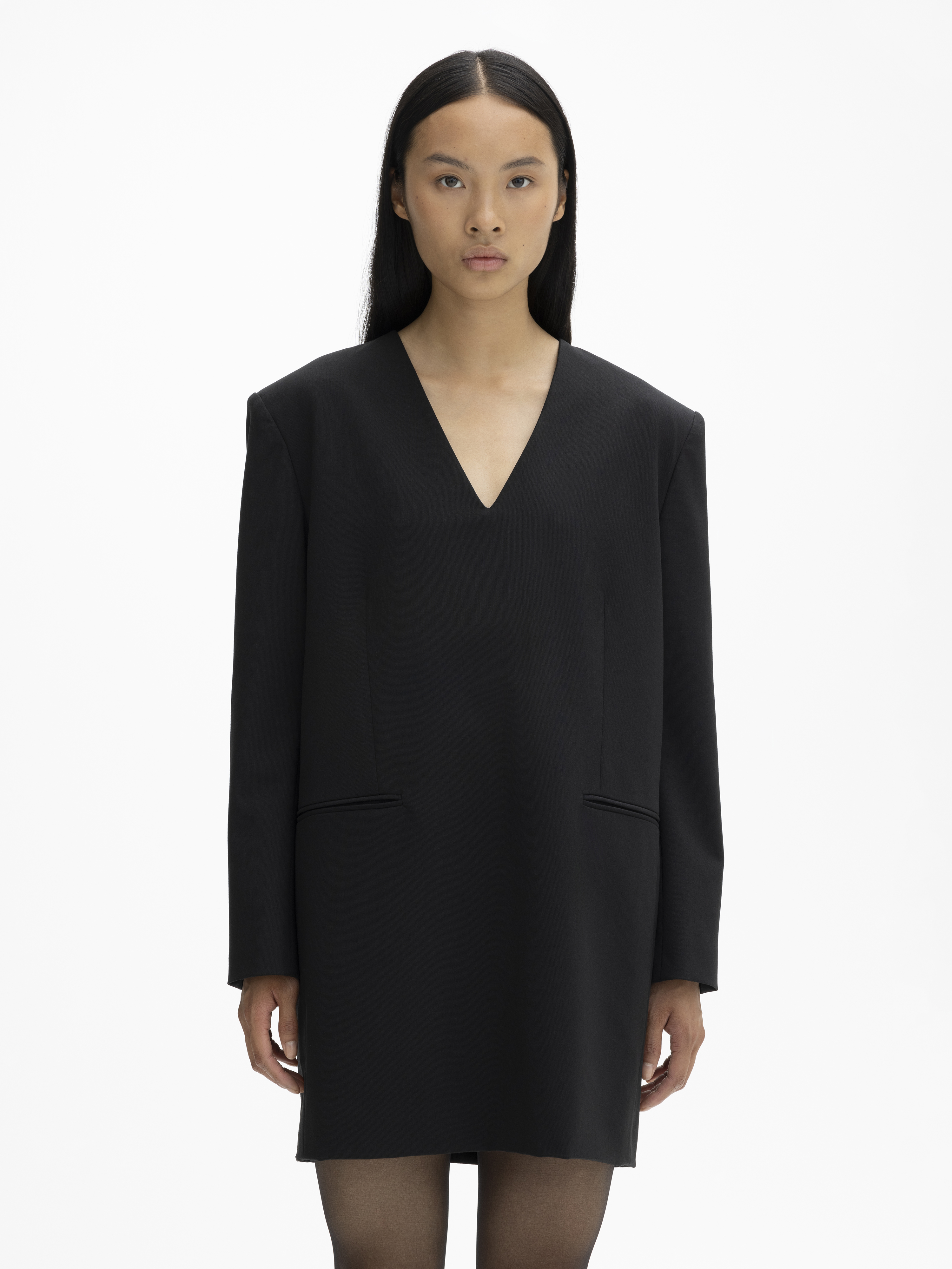 House Of Dagmar Blazer V-dress In Black