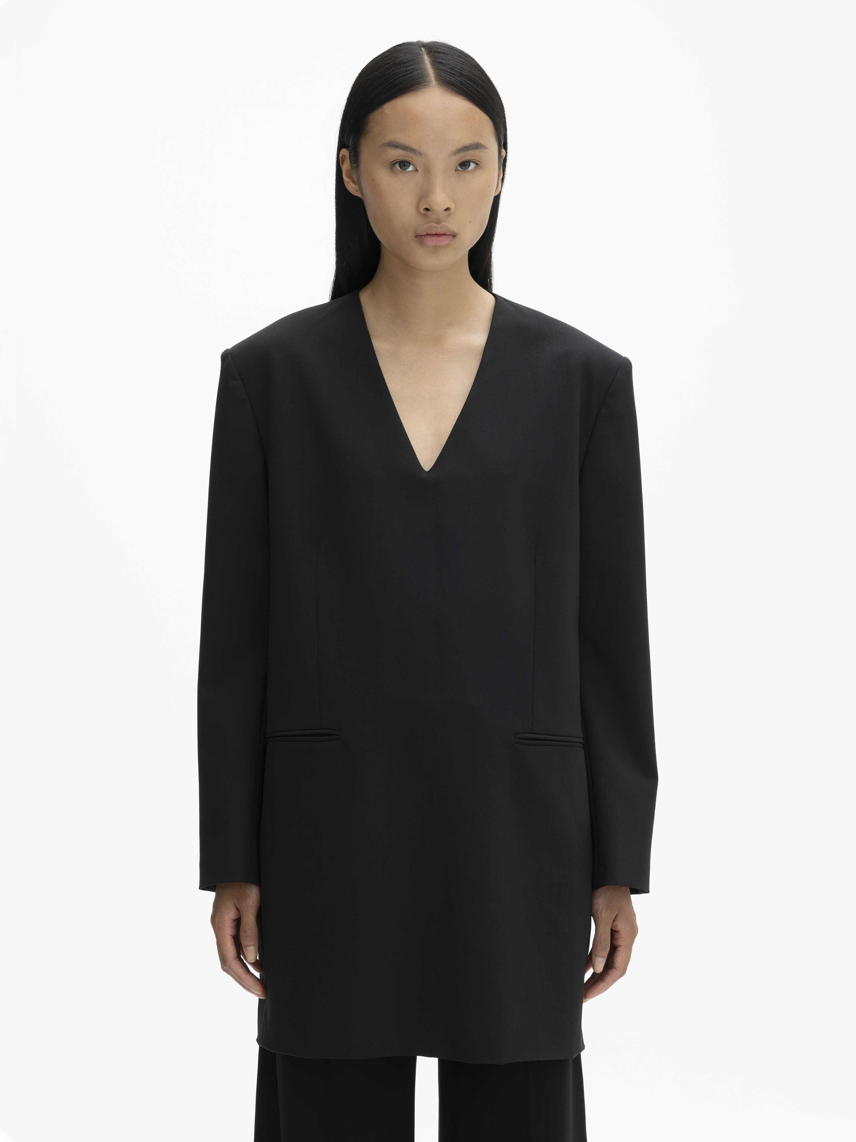 House Of Dagmar Blazer V-dress In Black