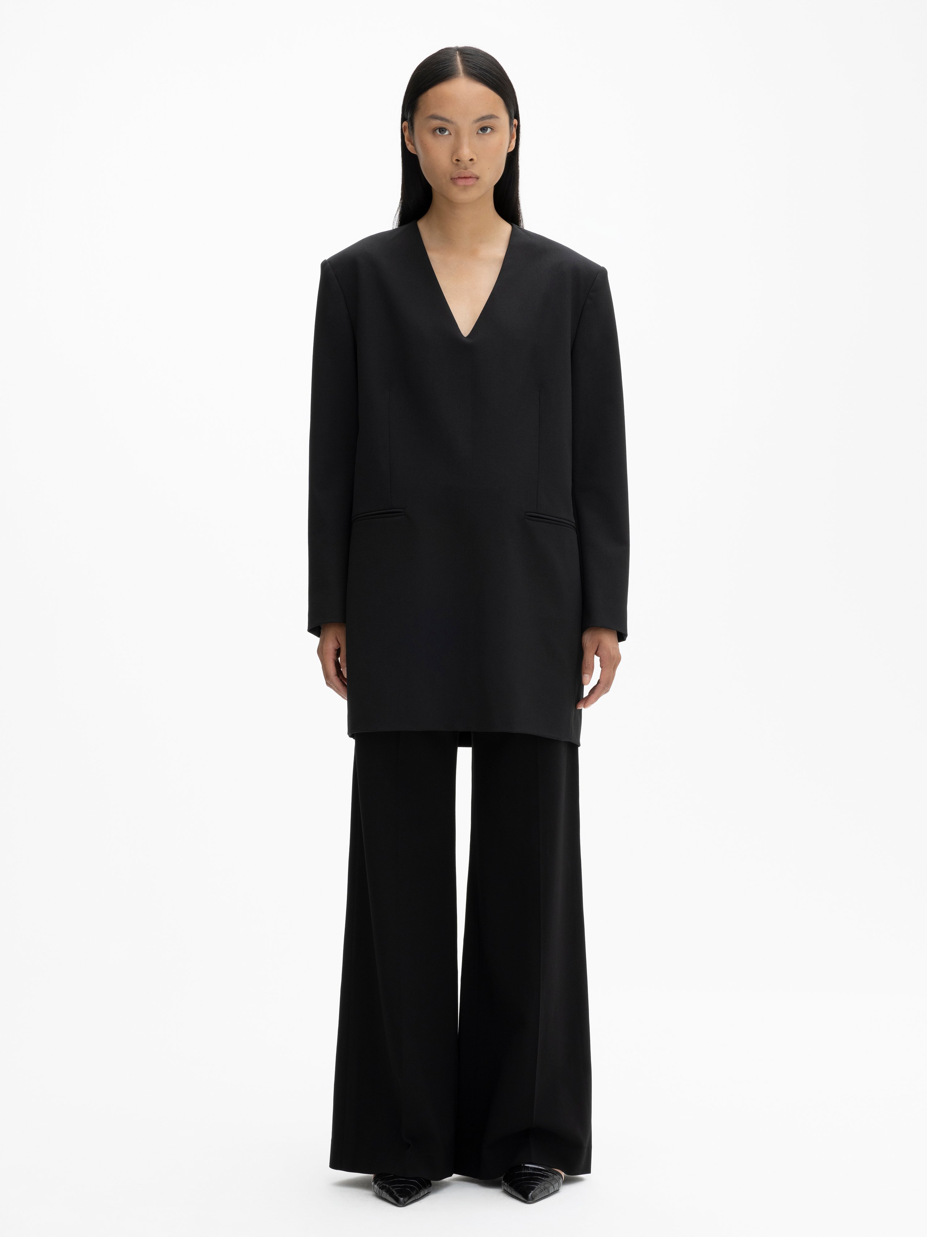 House Of Dagmar Blazer V-dress In Black