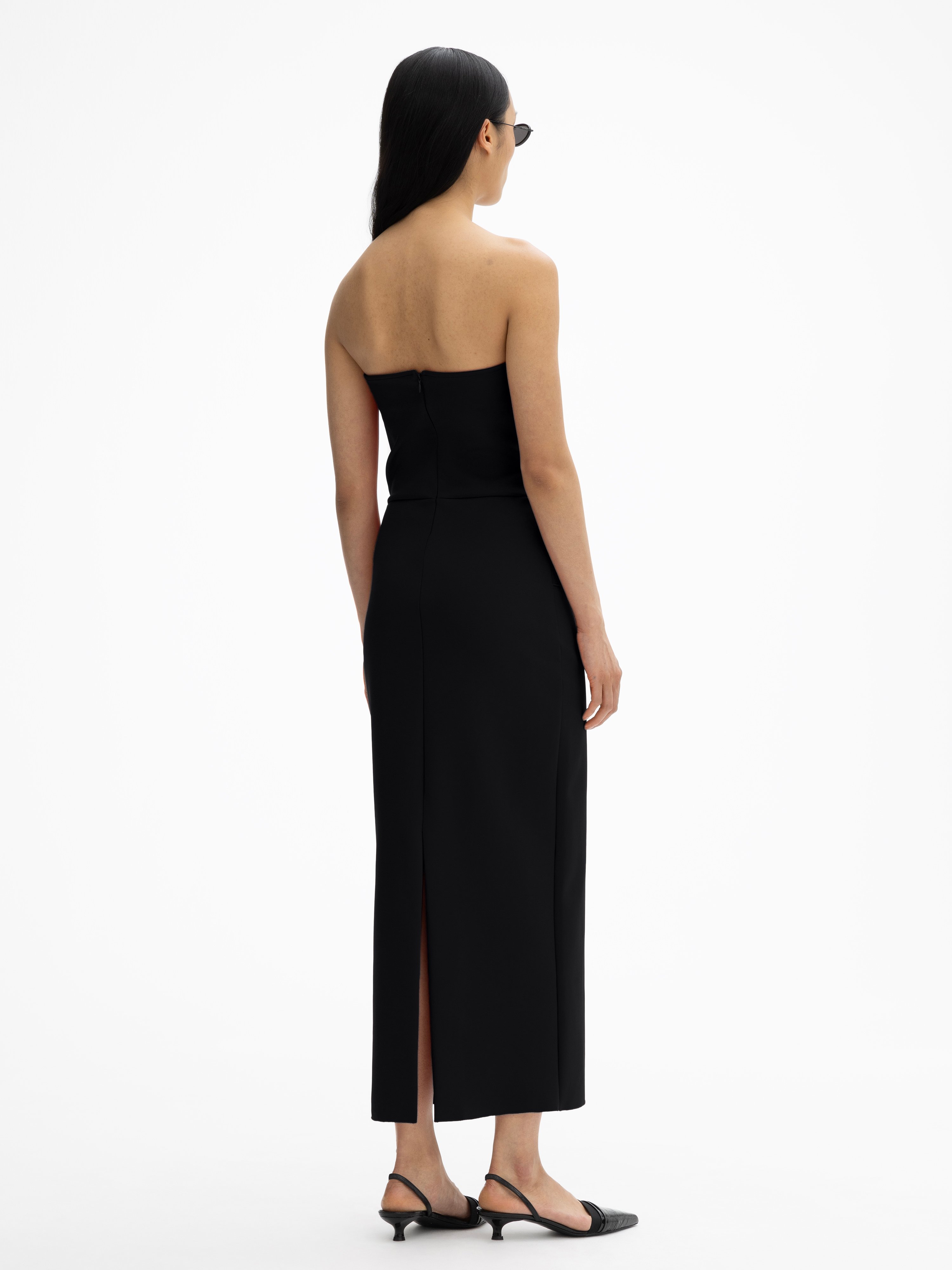 House Of Dagmar Sculpted Tube Dress In Black