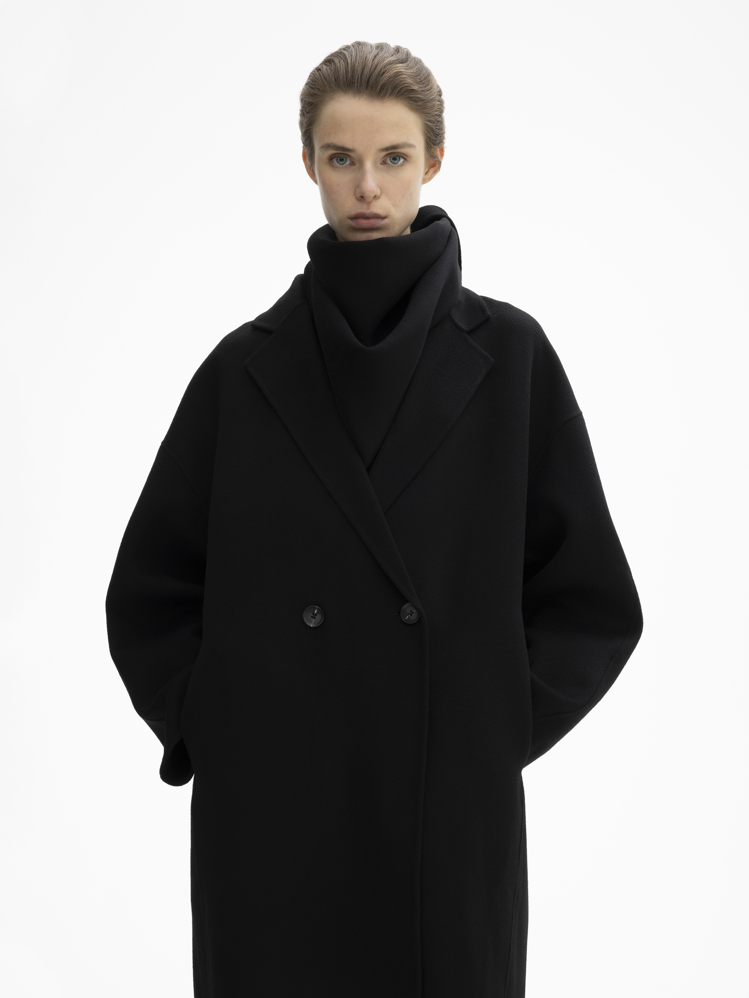 House Of Dagmar Doublé Coat In Black