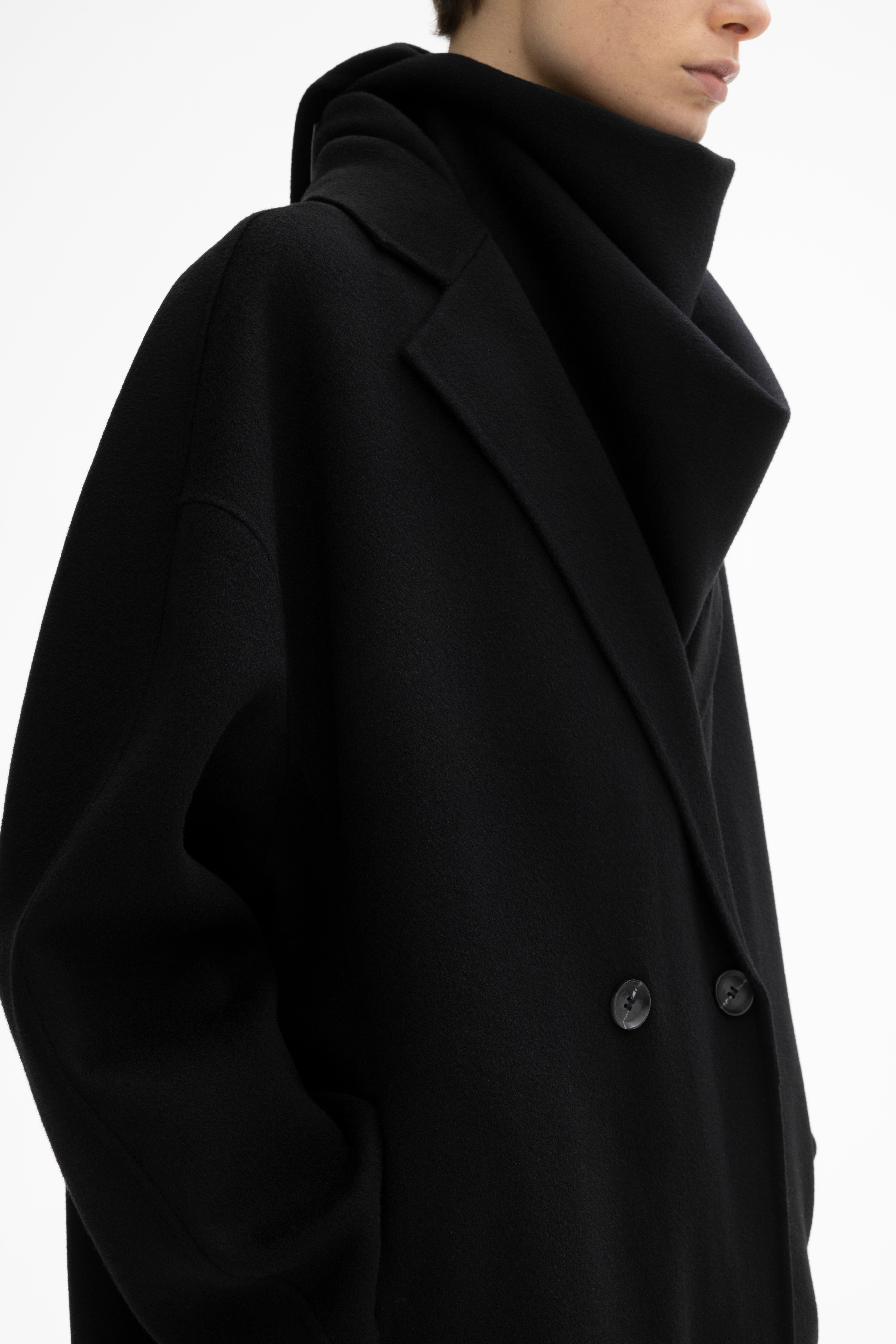 House Of Dagmar Doublé Coat In Black