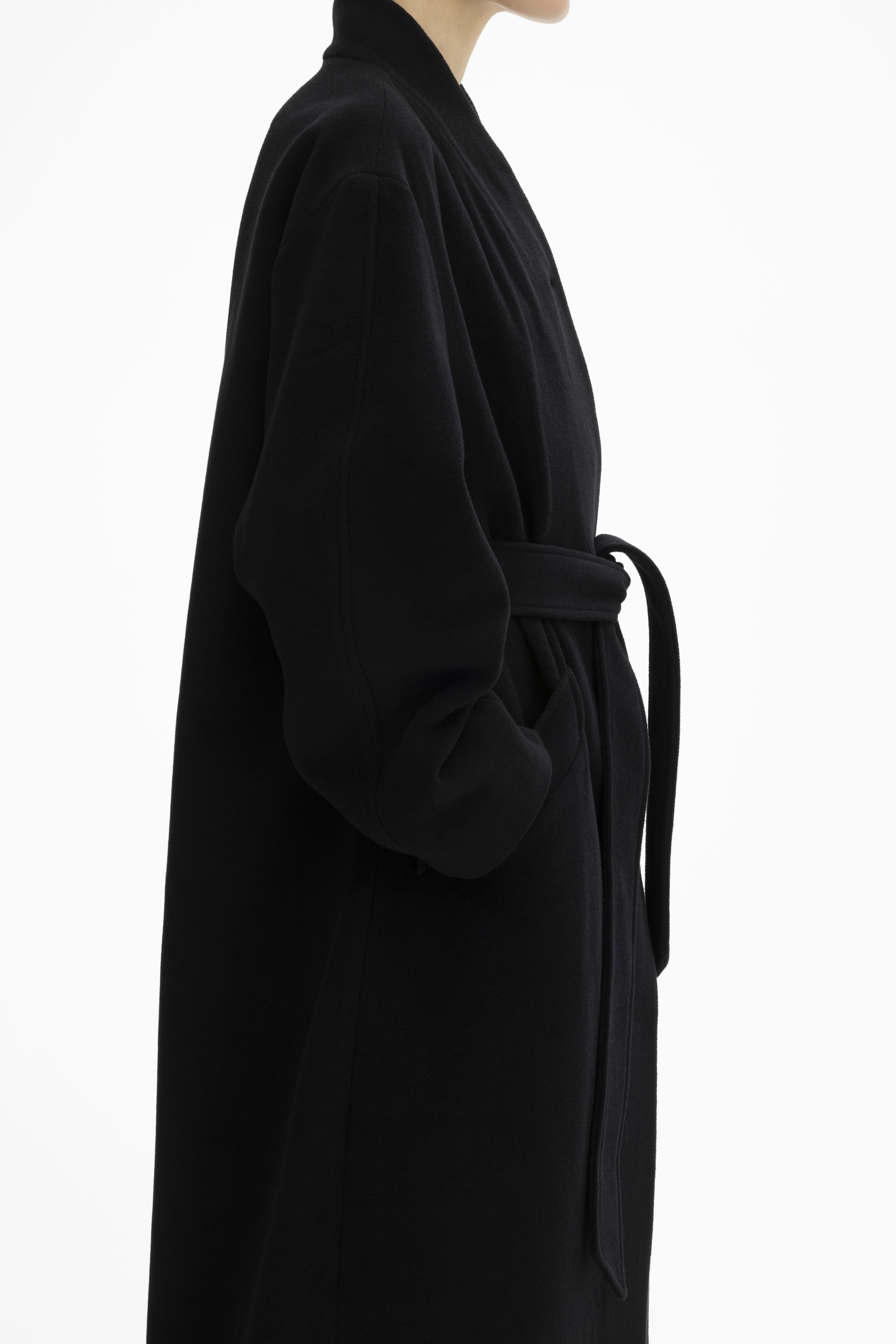 House Of Dagmar Oversize Belted Coat In Black