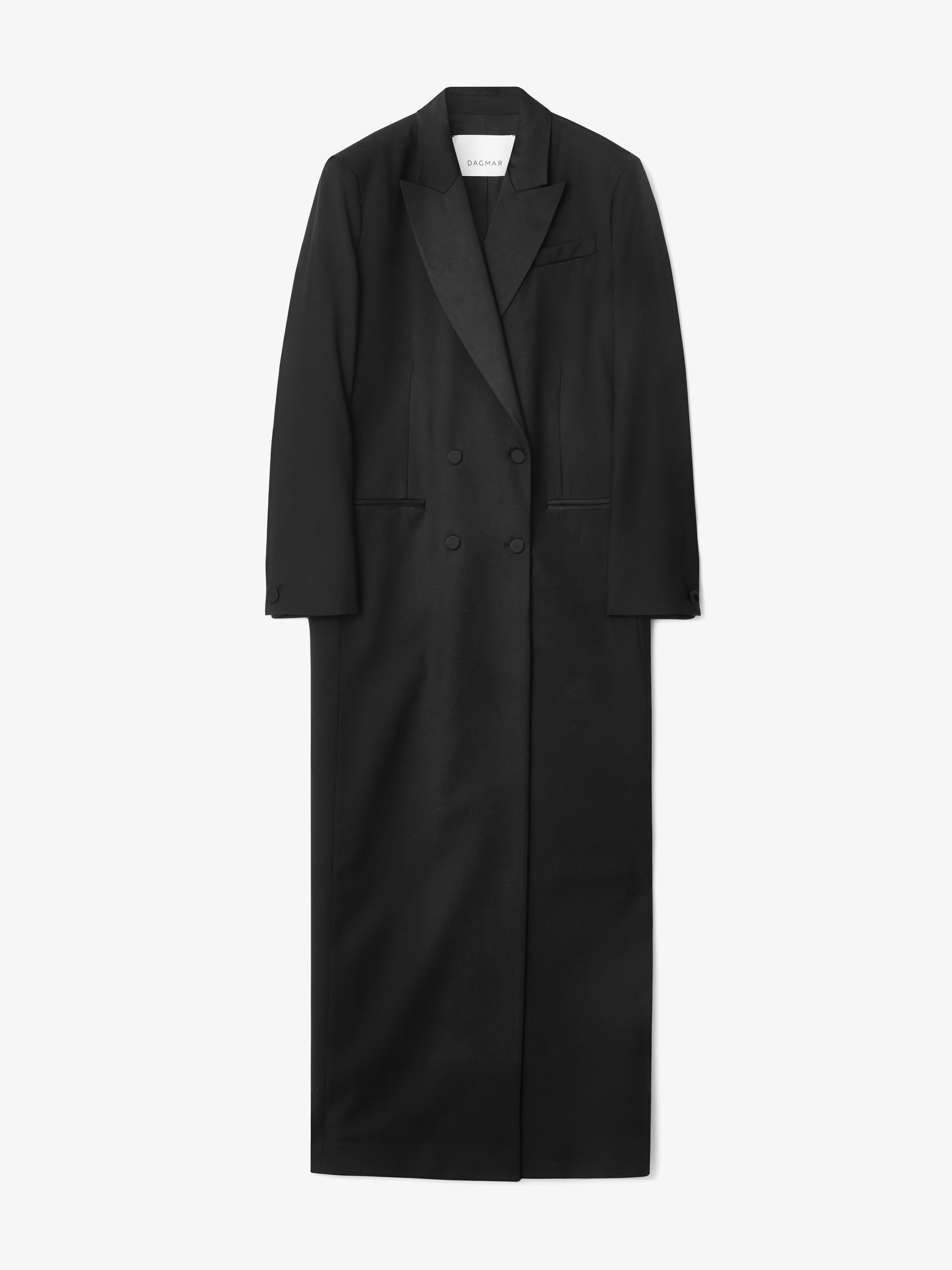 House Of Dagmar Long Tuxedo Blazer In Black