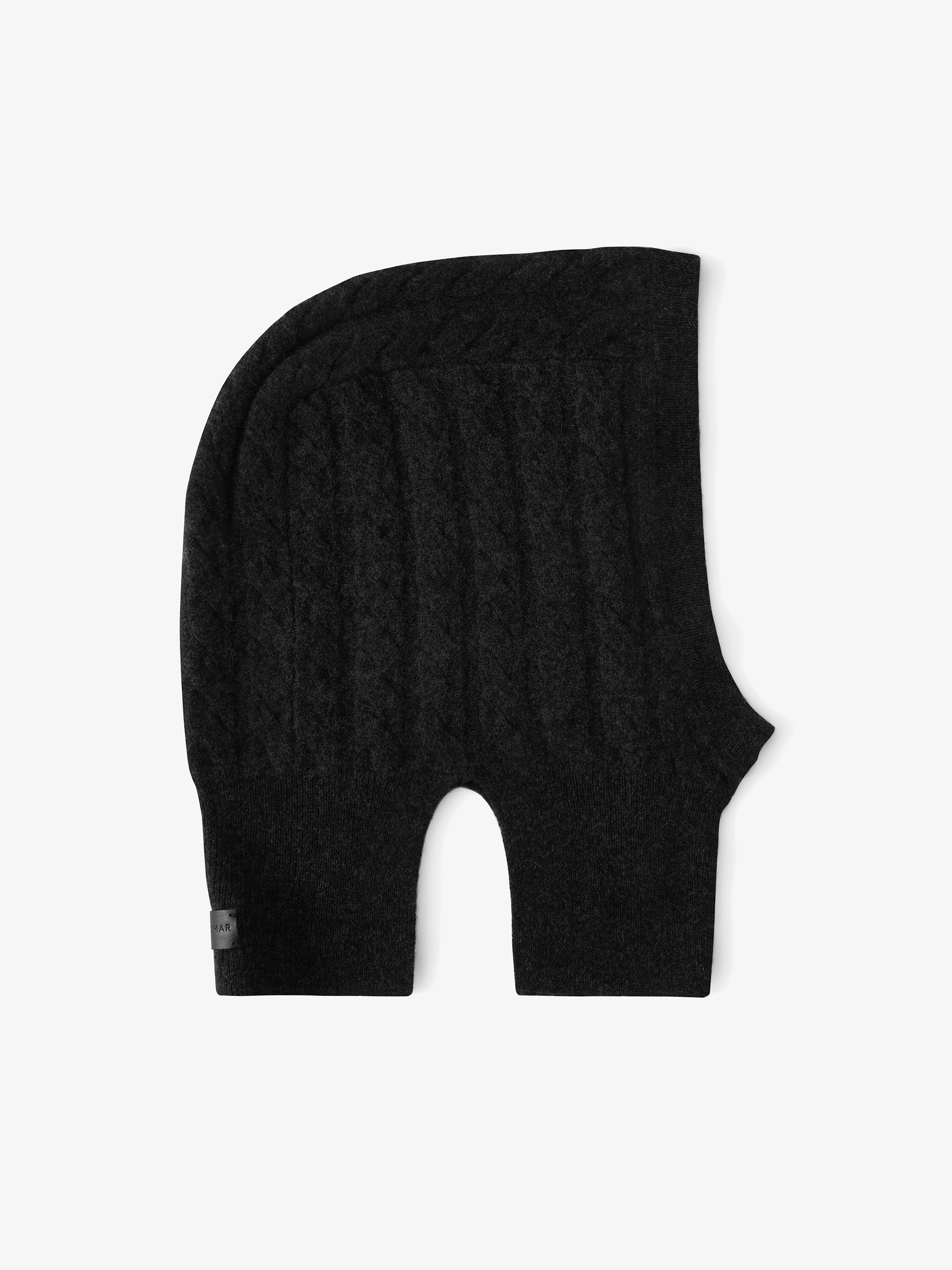 House Of Dagmar Ribbed Balaklava In Graphite Grey