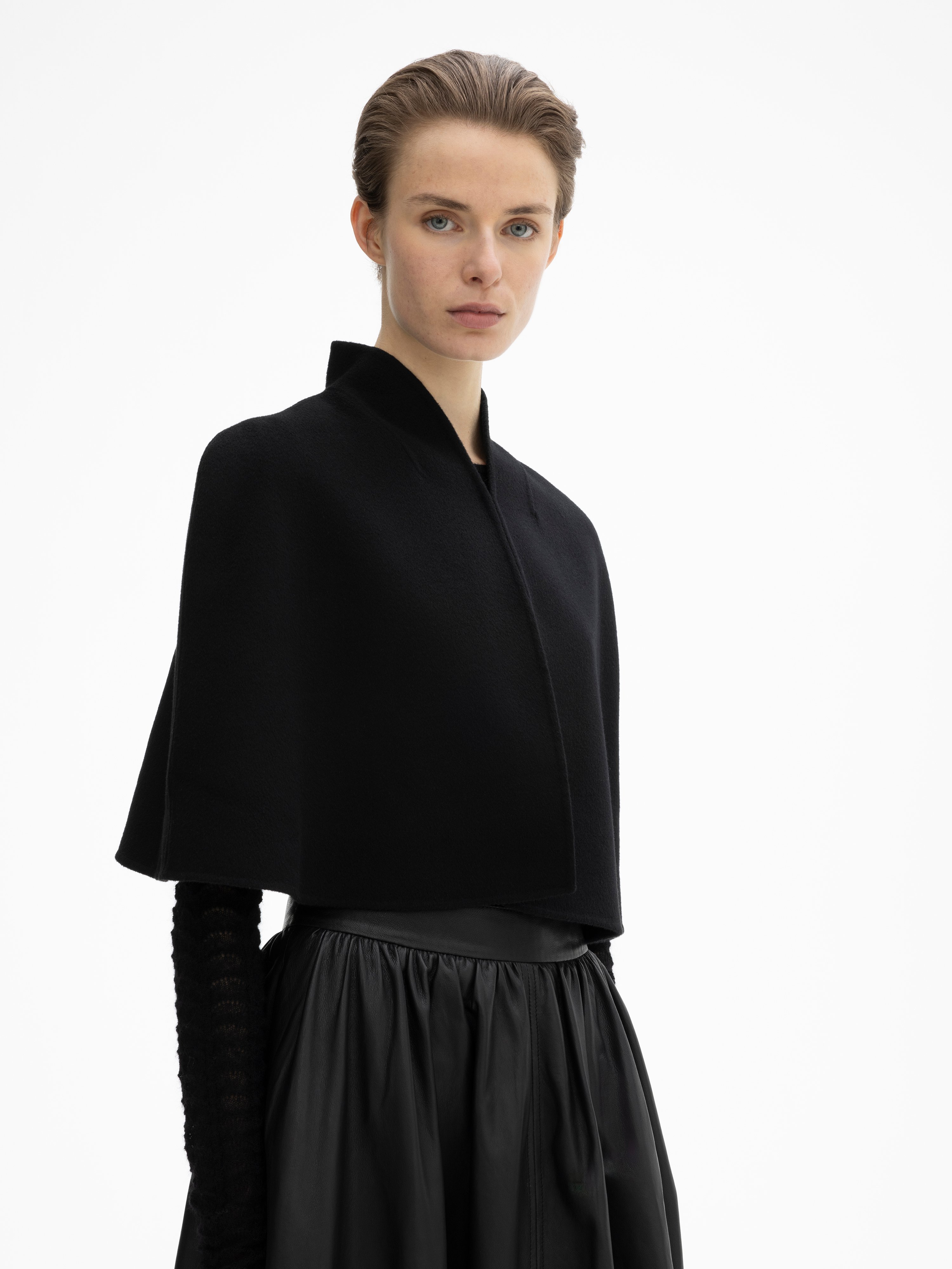 House Of Dagmar Doublé Poncho In Black