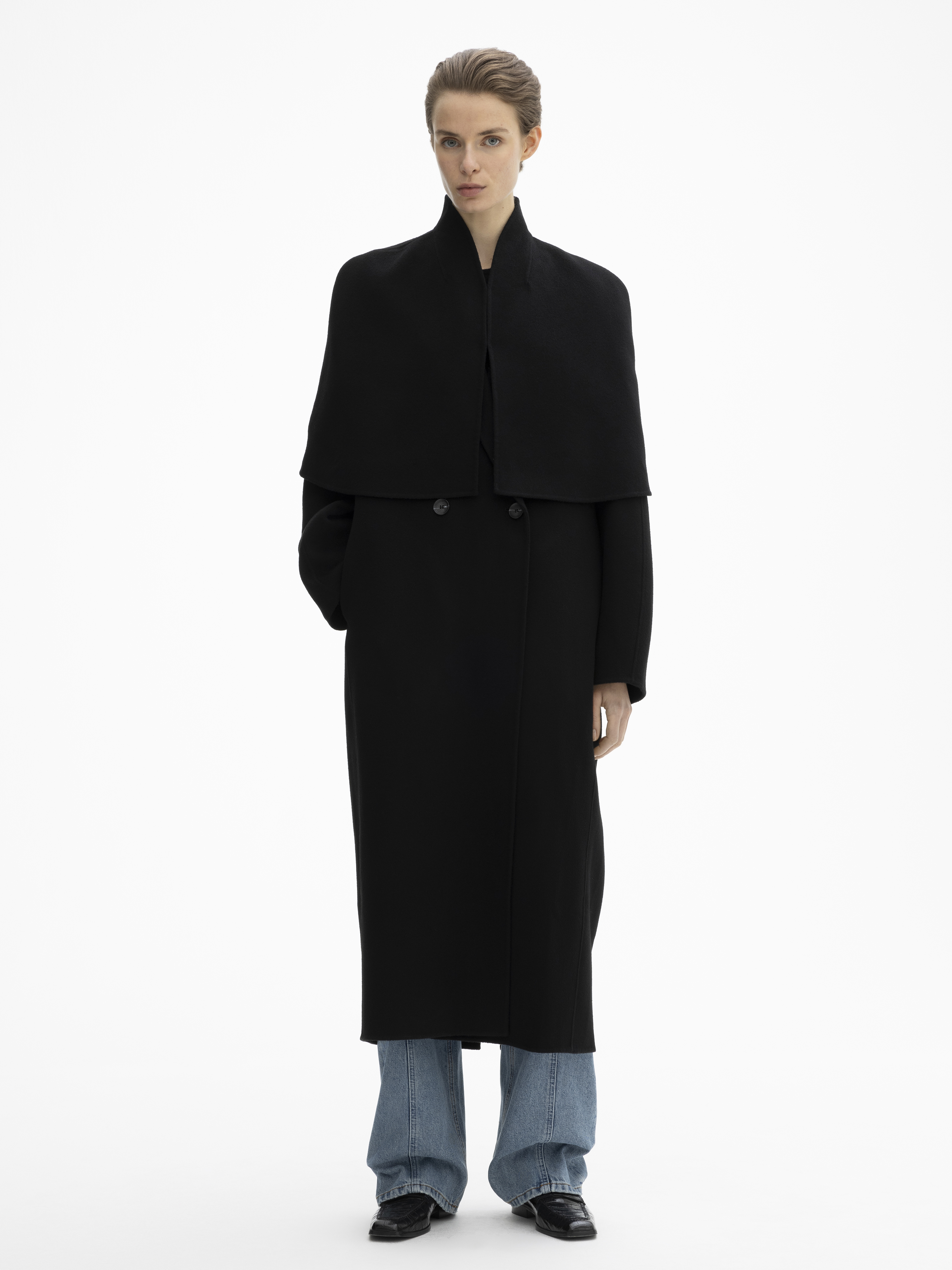 House Of Dagmar Doublé Poncho In Black