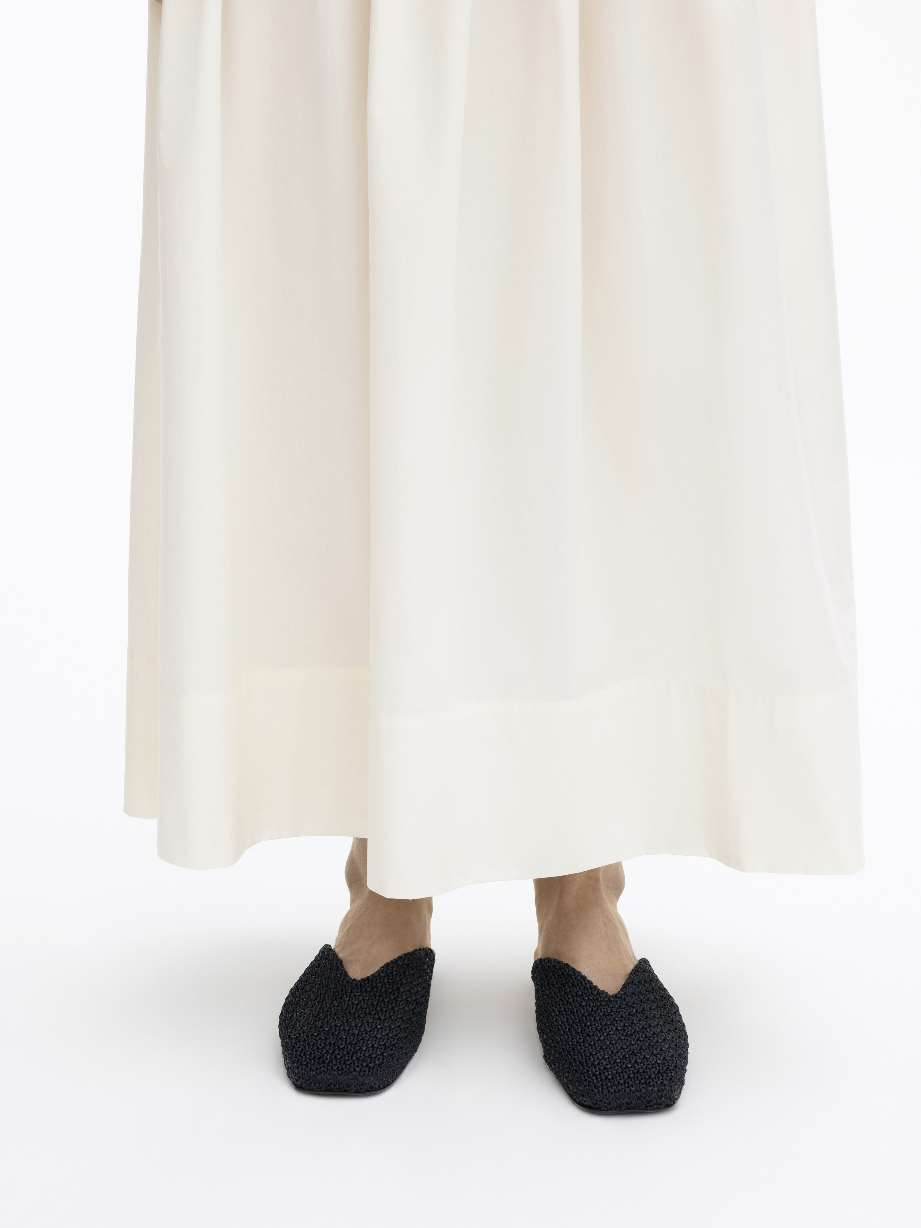 House Of Dagmar Shirred Skirt In White