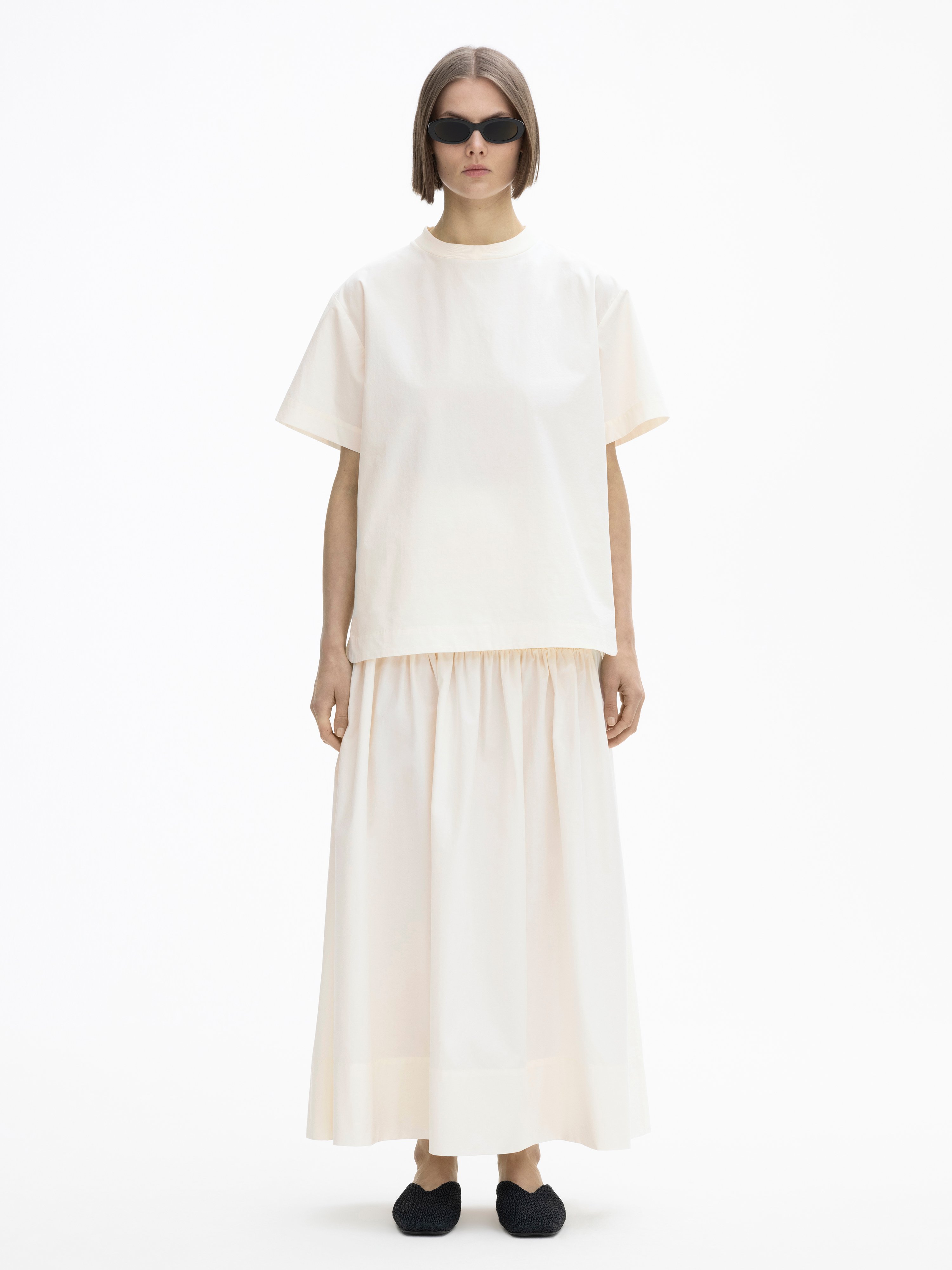 House Of Dagmar Oversized Woven Top In White