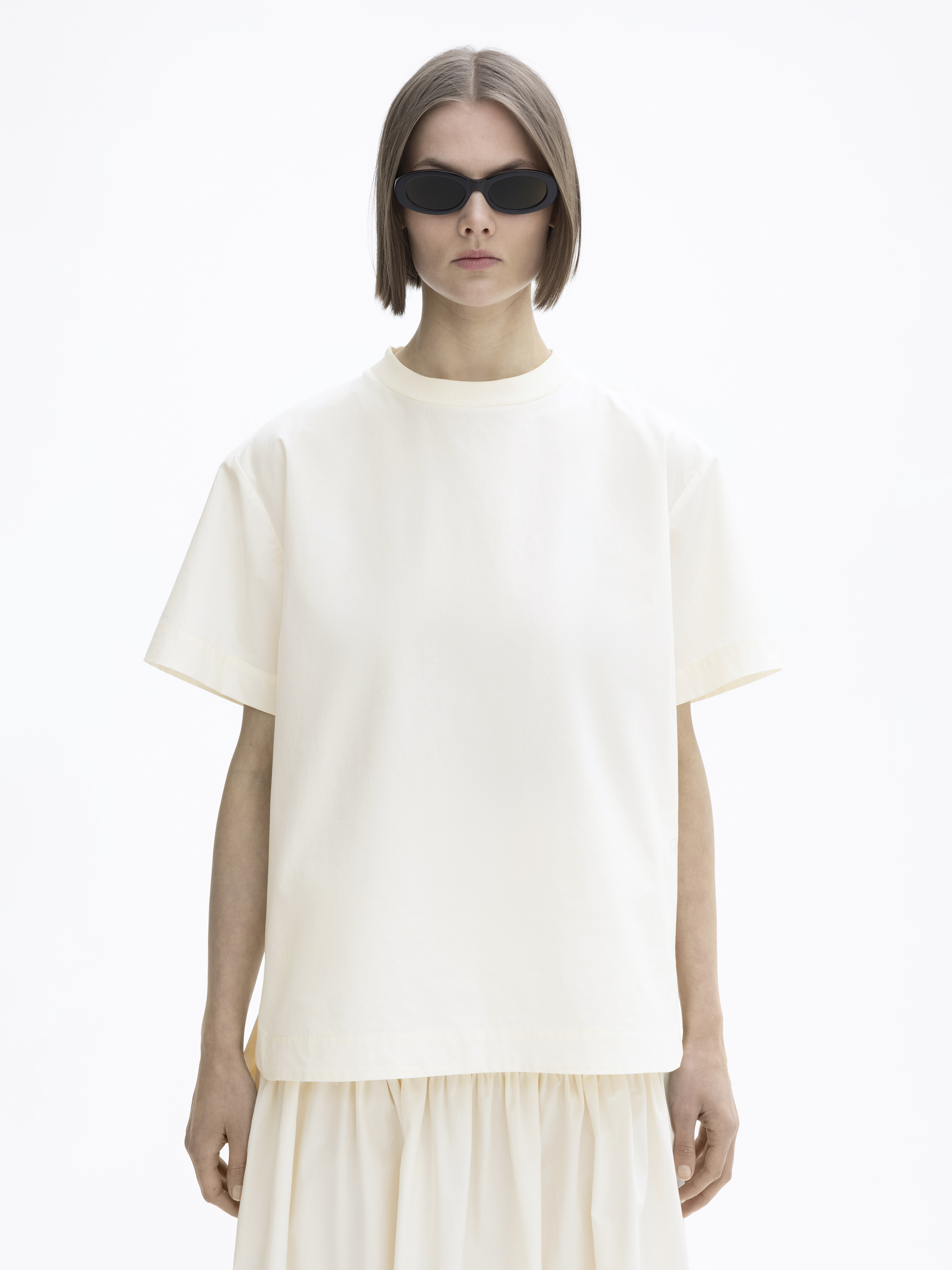 House Of Dagmar Oversized Woven Top In White