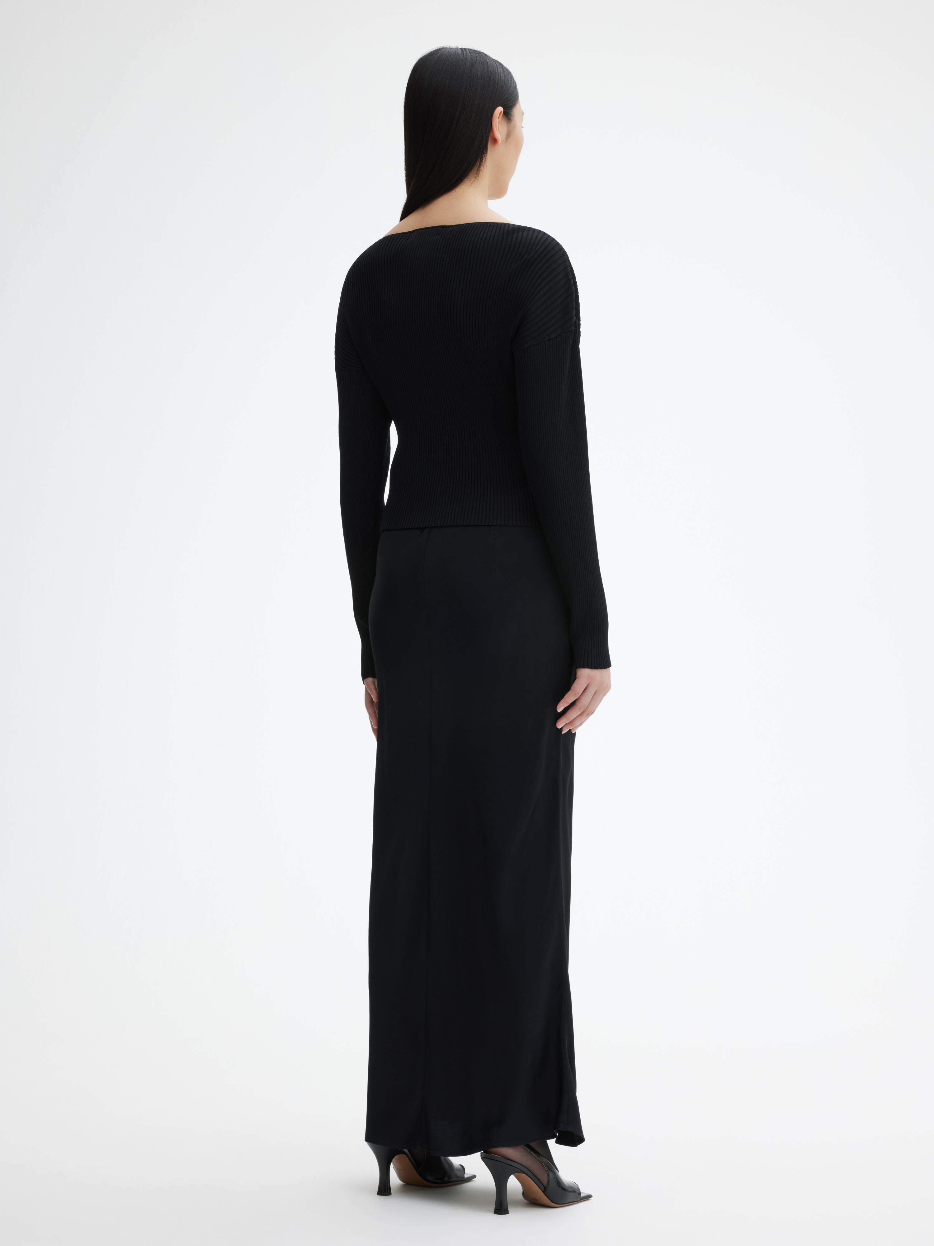 House Of Dagmar Pearl Button Top In Black