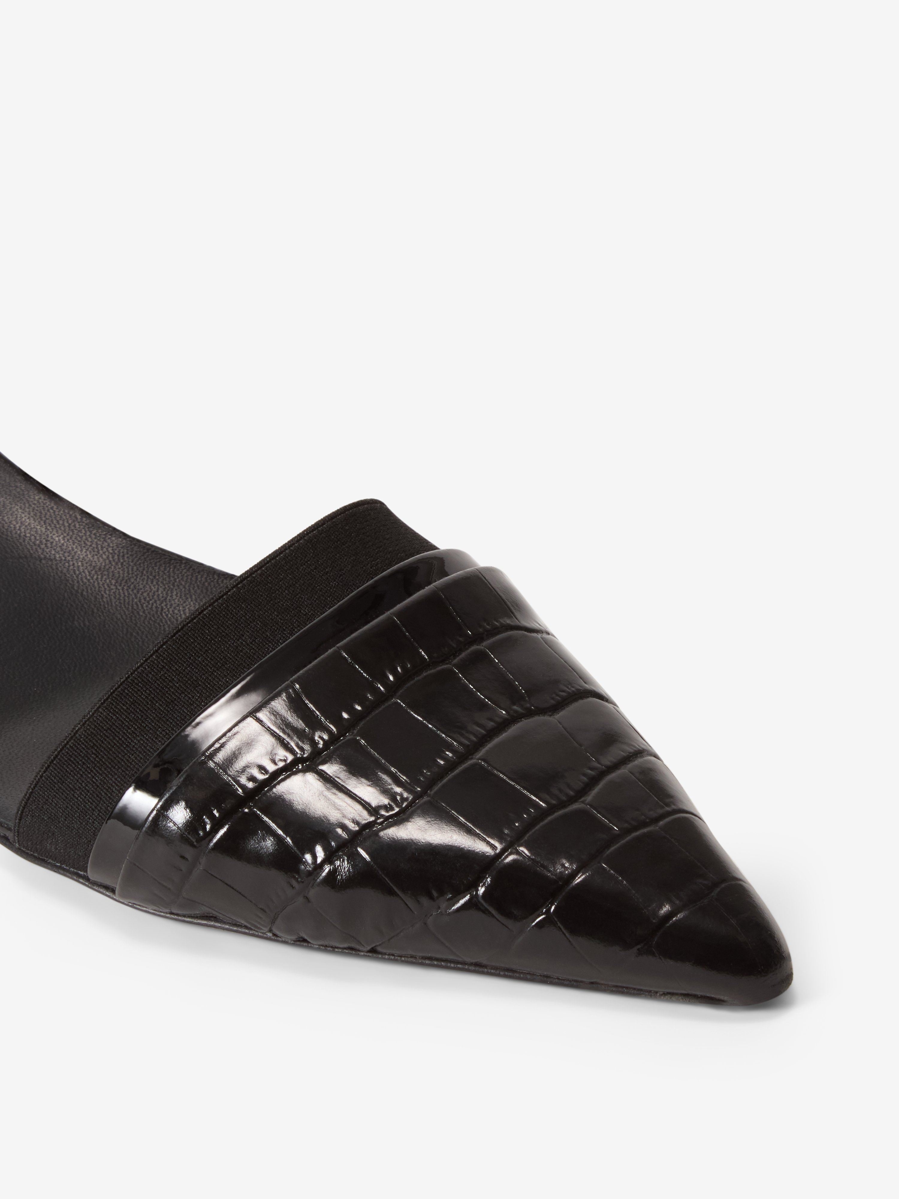 House Of Dagmar Leather Slingback In Black