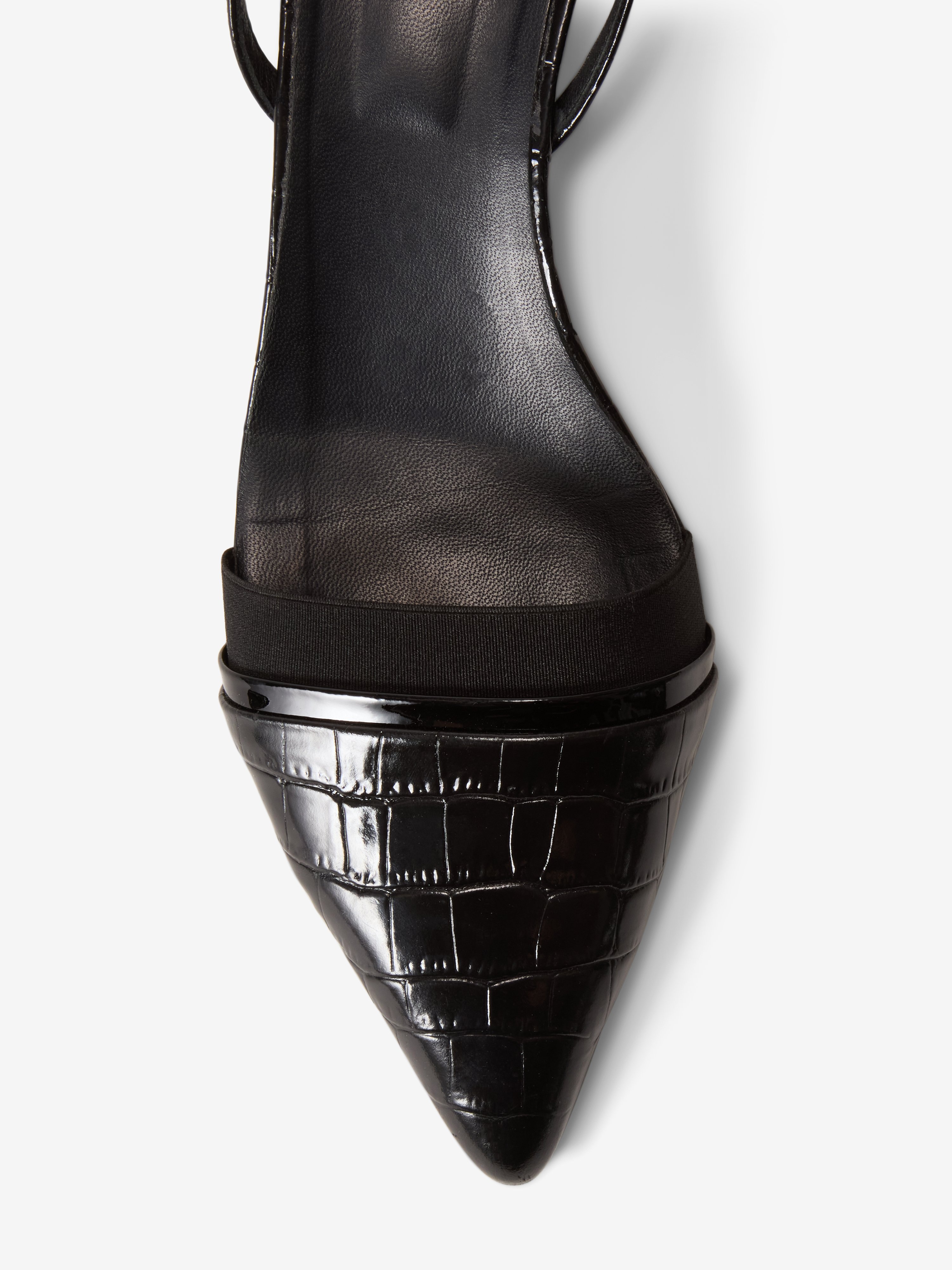 House Of Dagmar Leather Slingback In Black