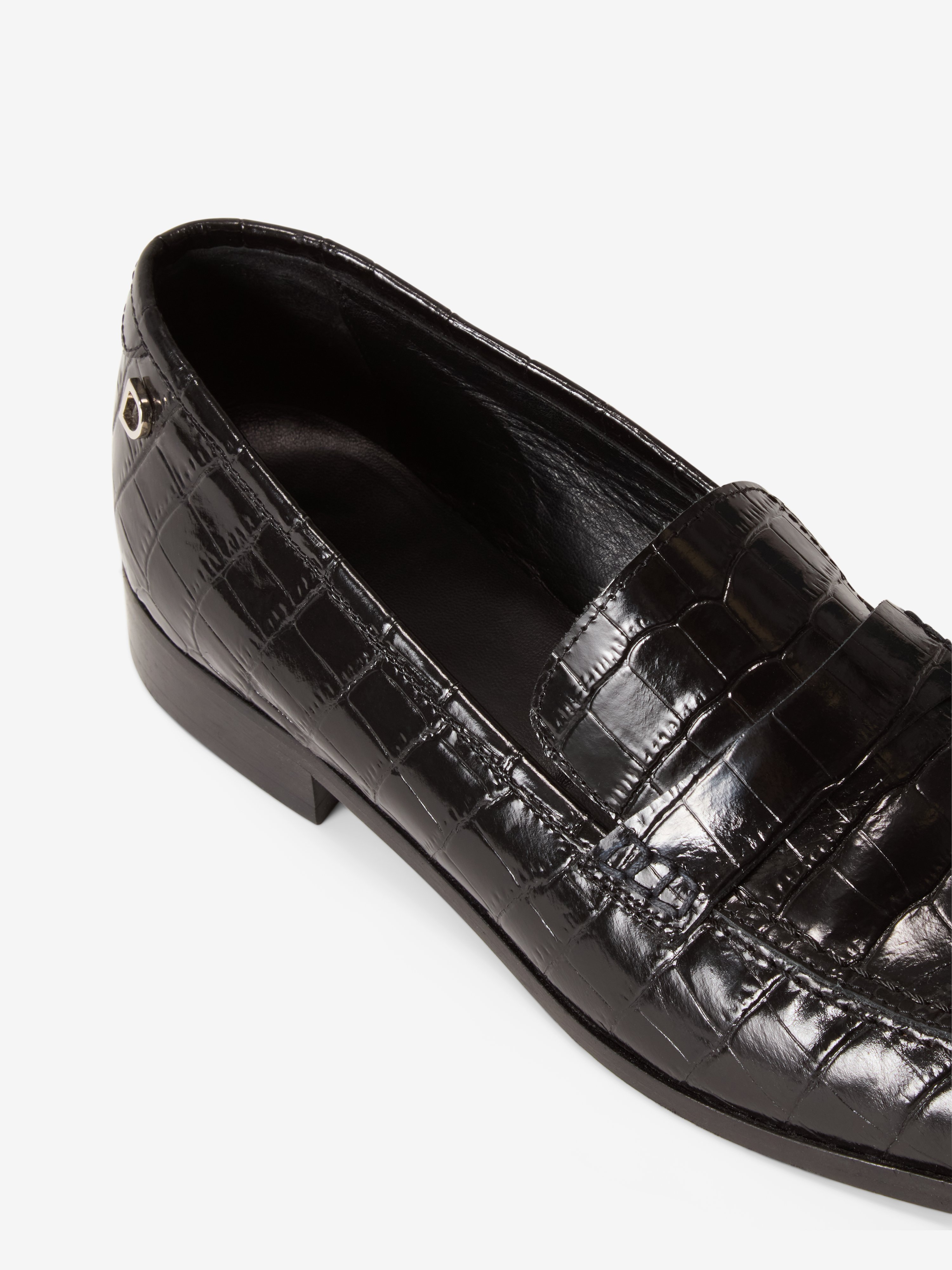 House Of Dagmar Leather Loafers In Black