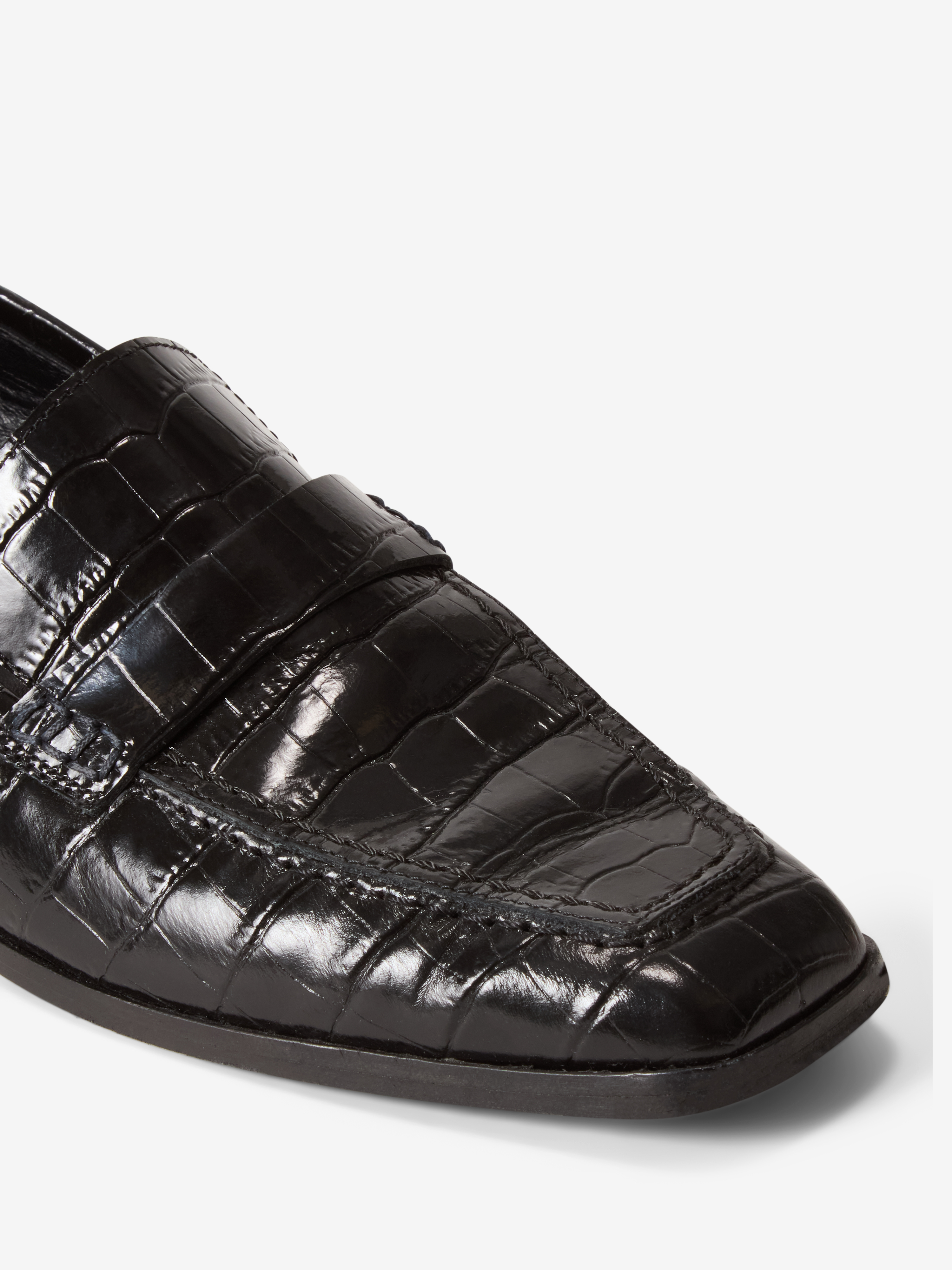 House Of Dagmar Leather Loafers In Black