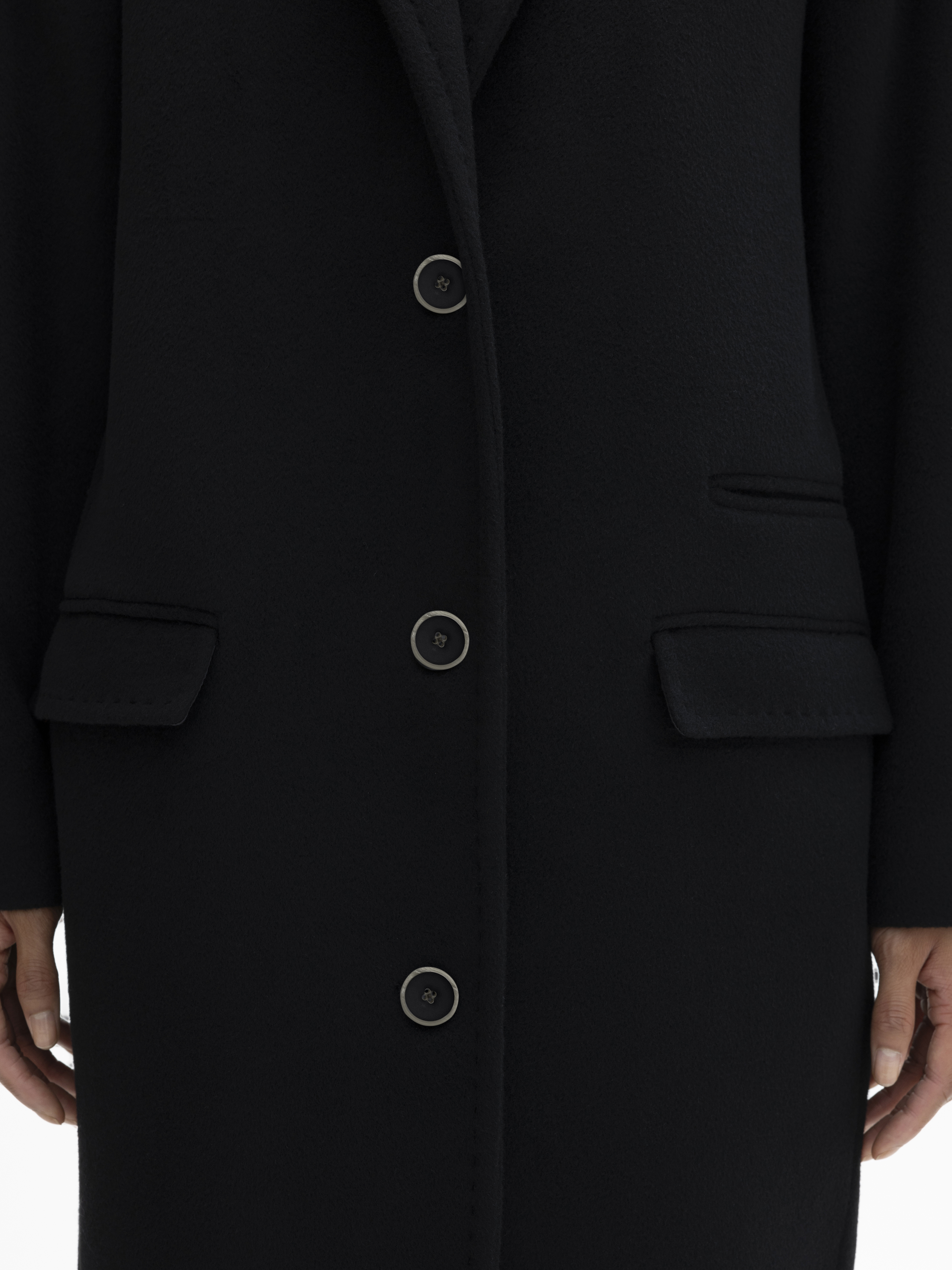 House Of Dagmar Cashmere Coat In Black