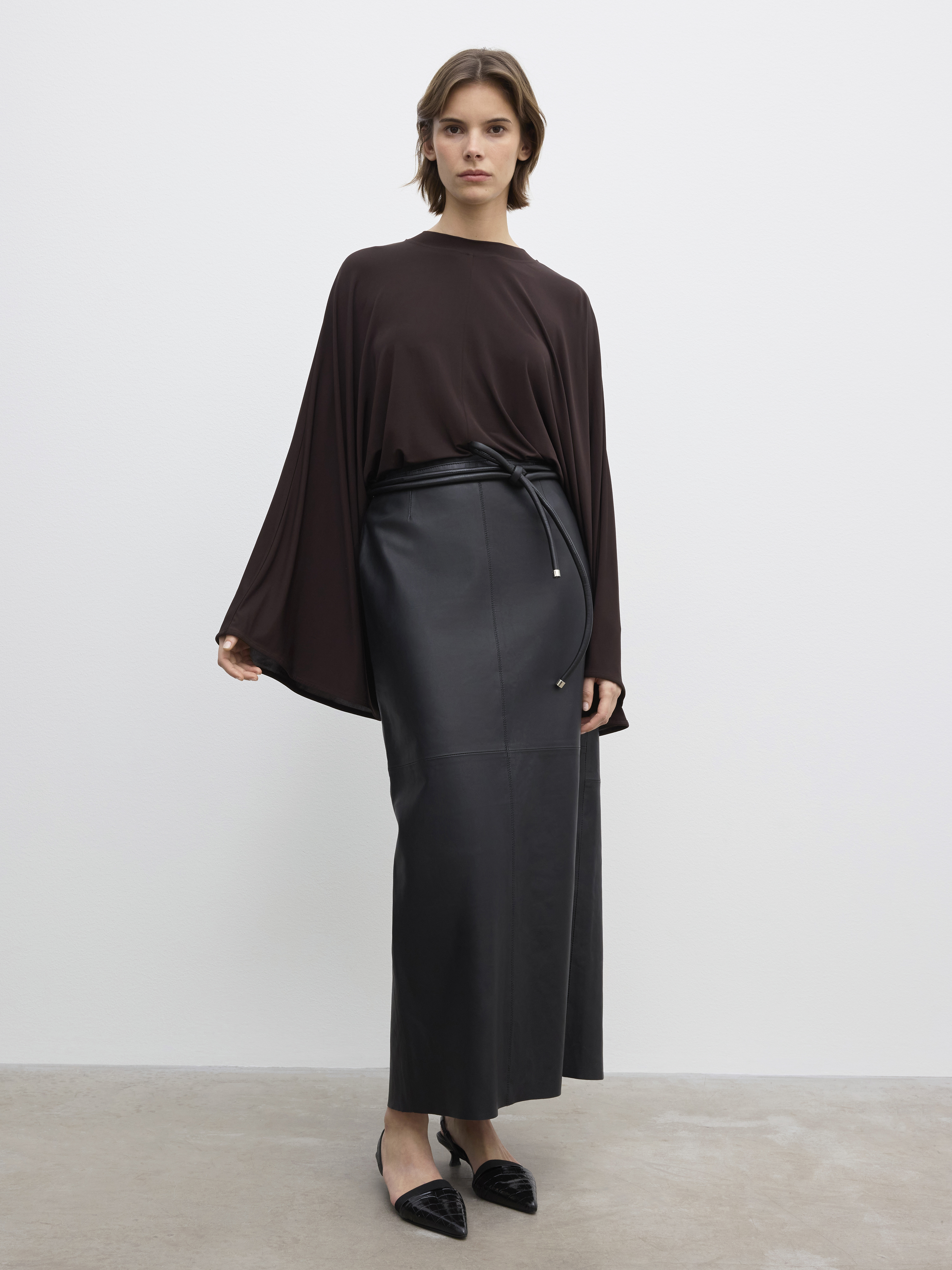 House Of Dagmar Jersey Kimono Top In Chocolate Brown