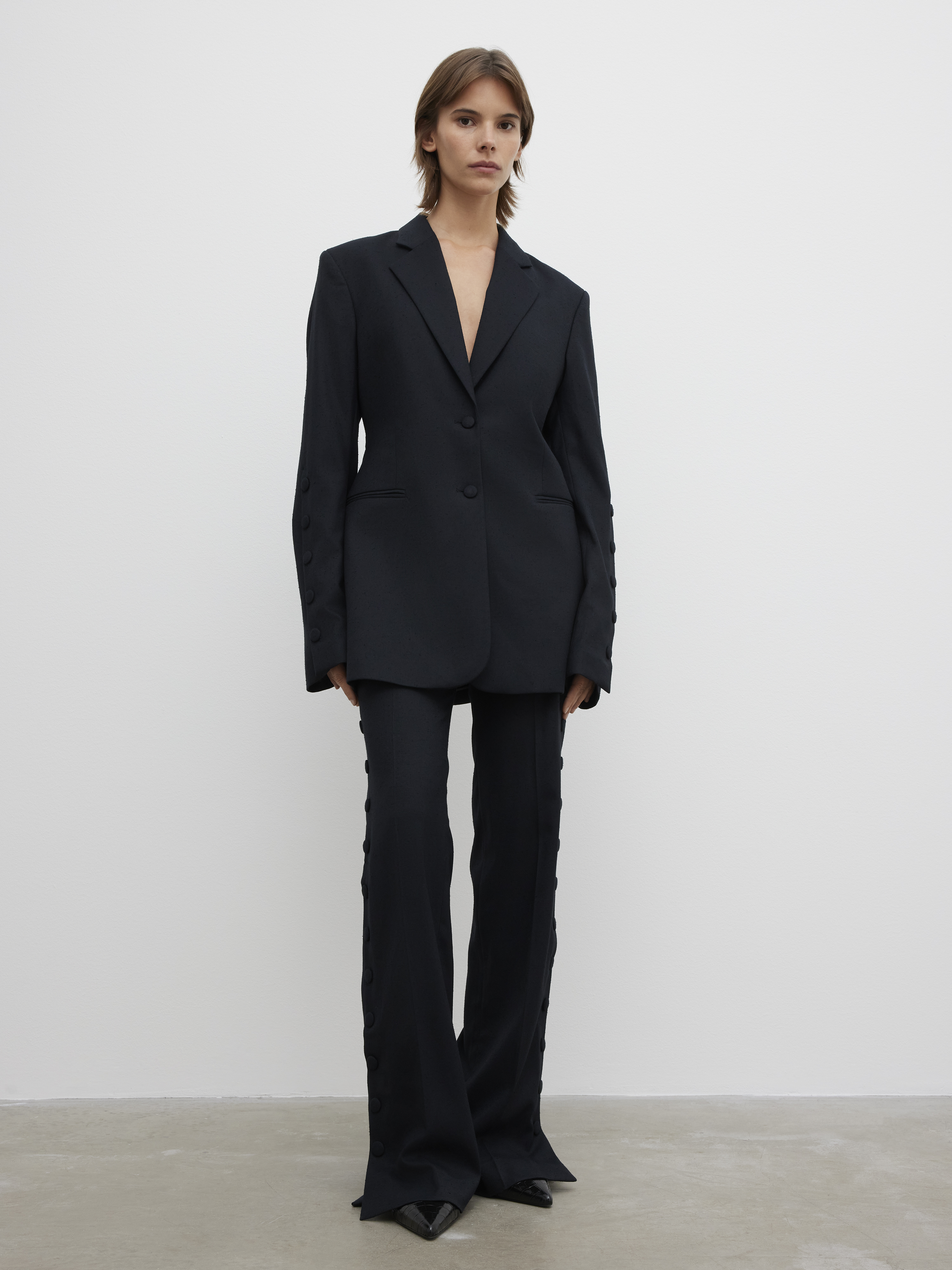 Long Tailored Blazer - Black