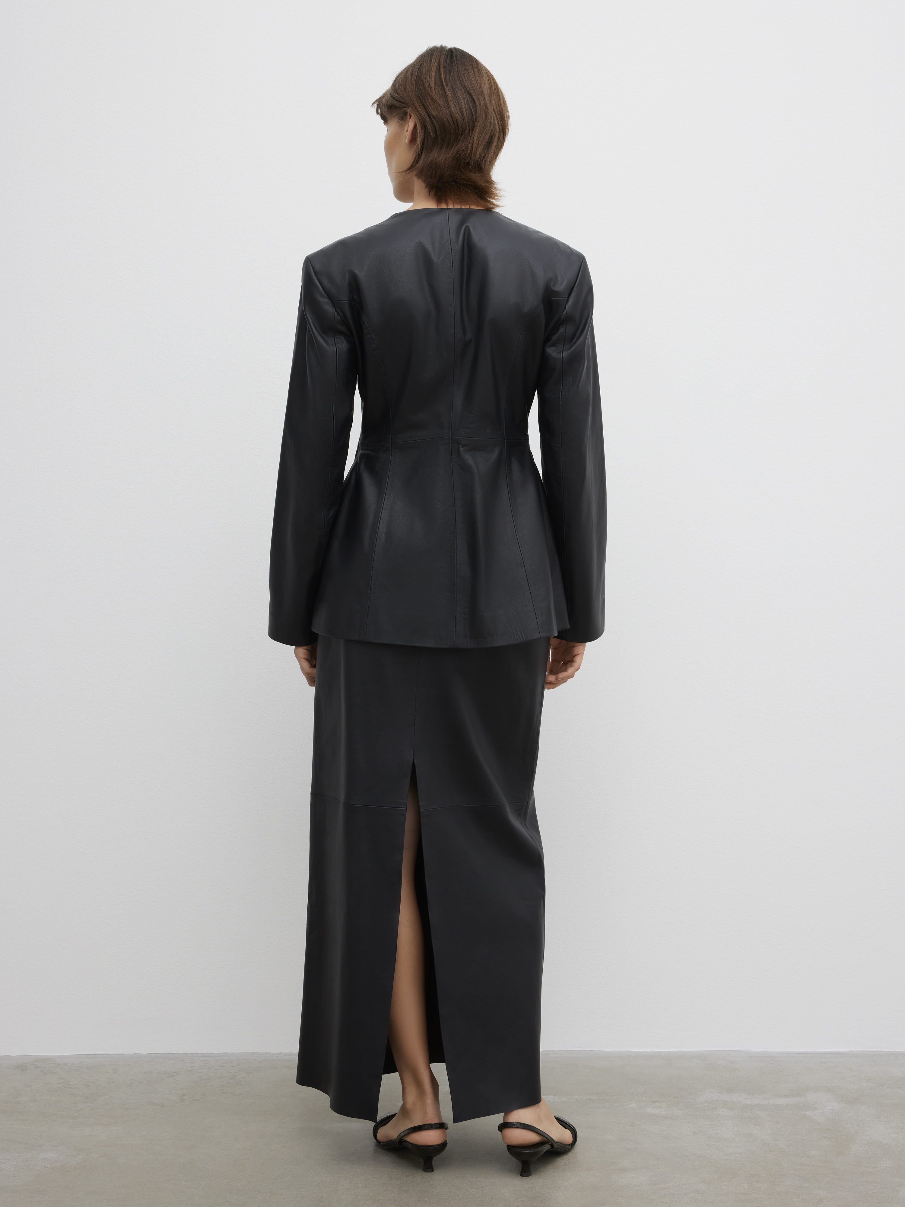 House Of Dagmar Collarless Blazer In Black