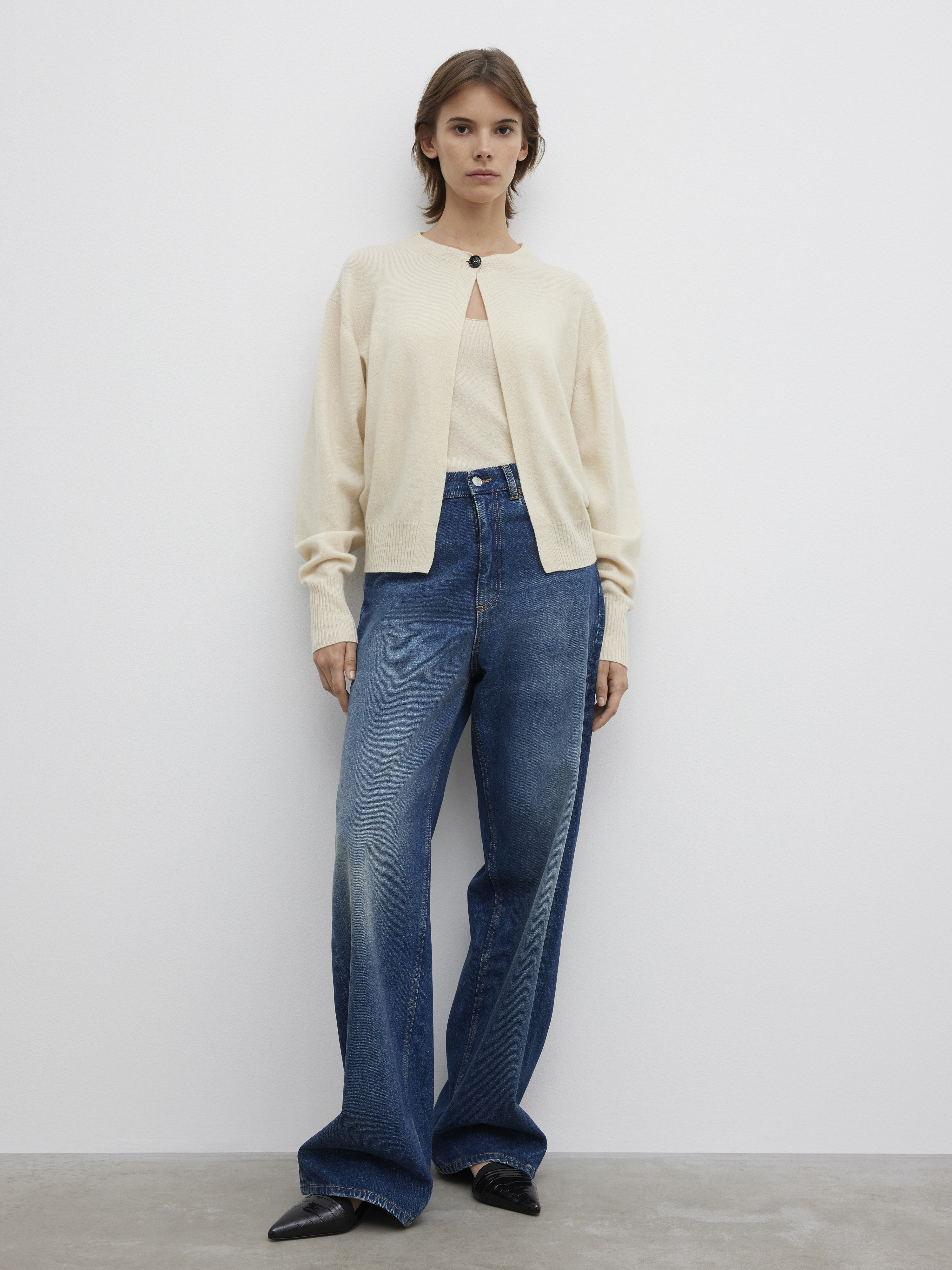 House Of Dagmar Single Btn Cardigan In Buttercream Yellow