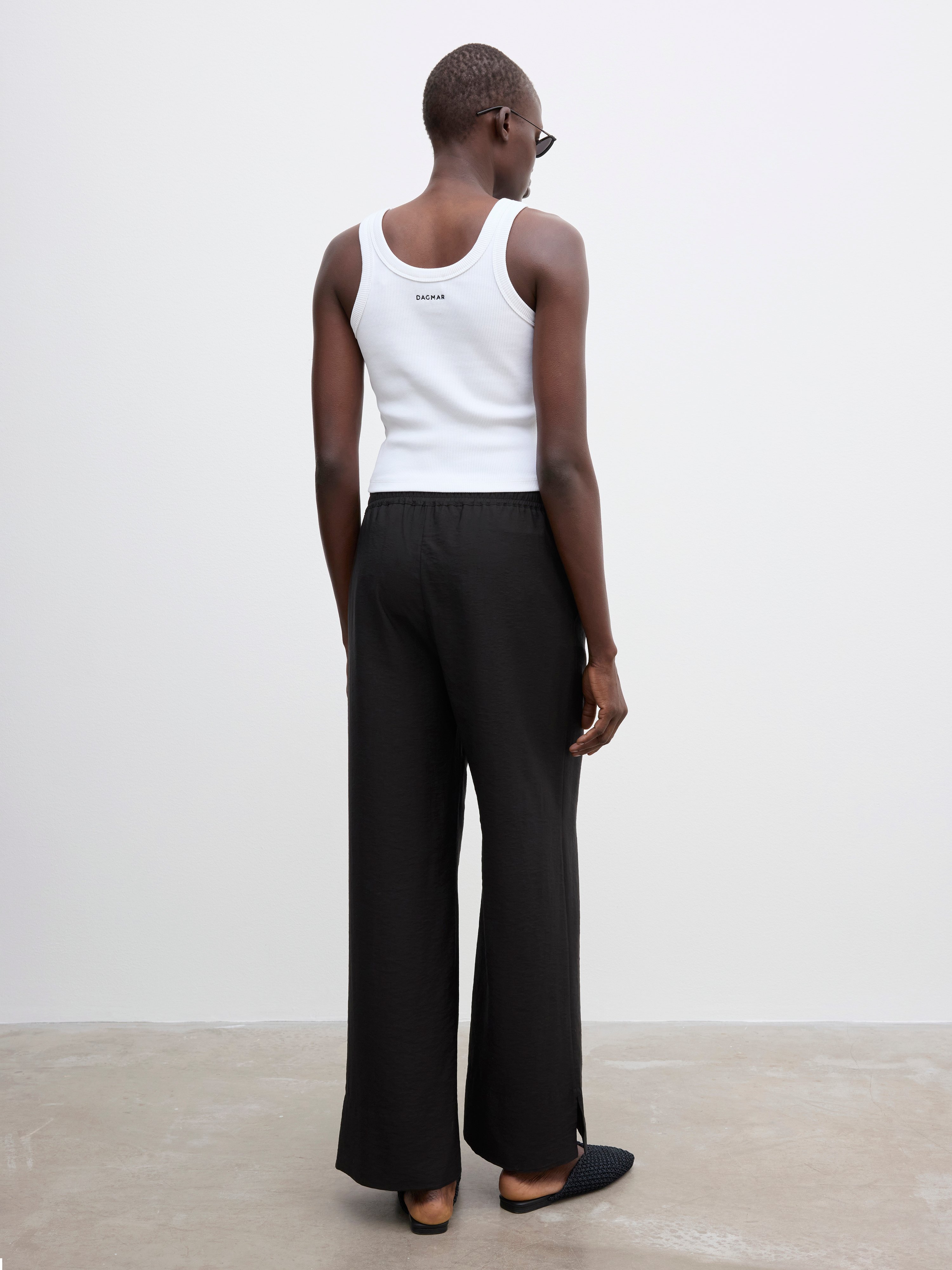 House Of Dagmar Drawstring Trousers In Black