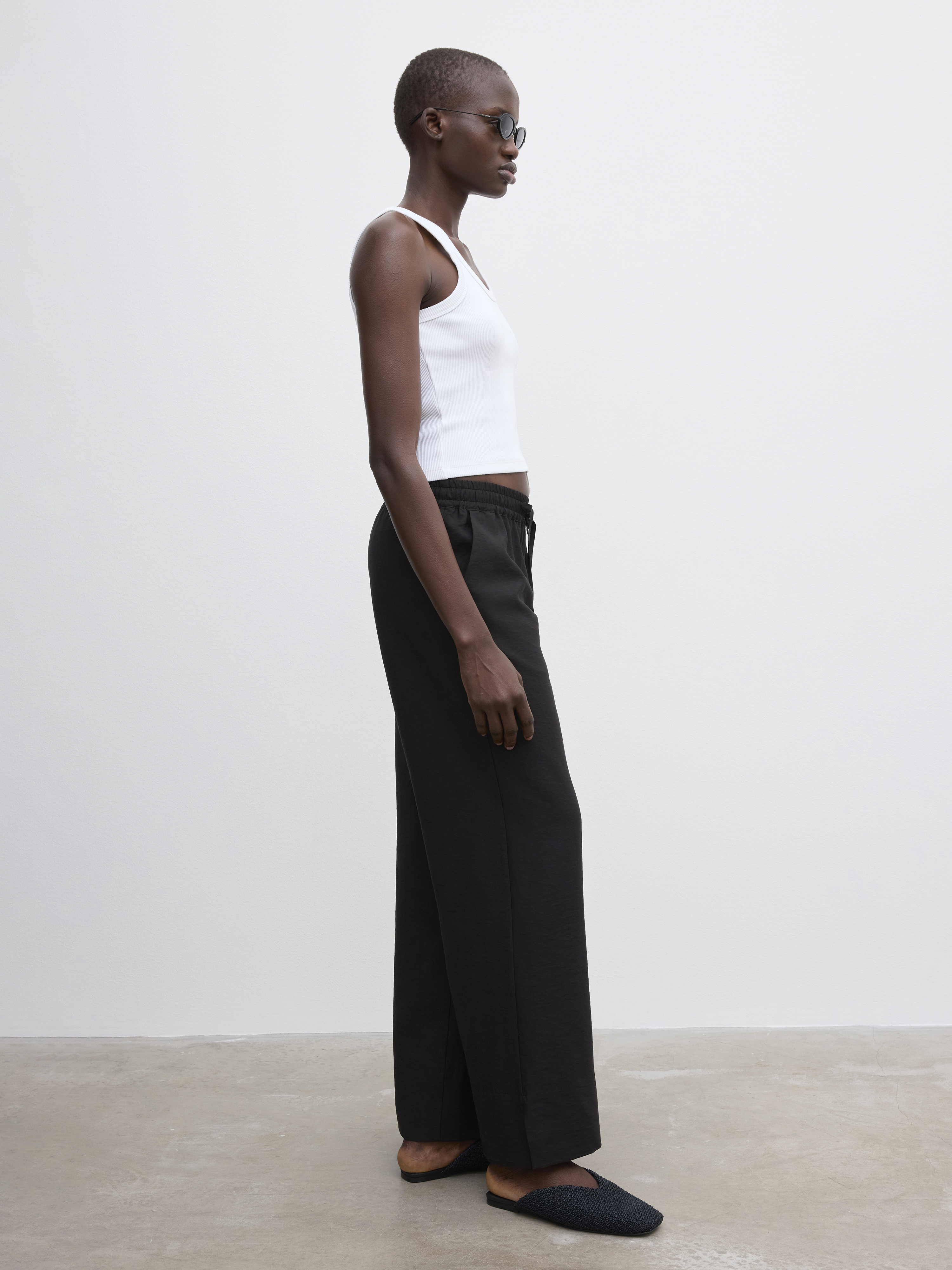 House Of Dagmar Drawstring Trousers In Black