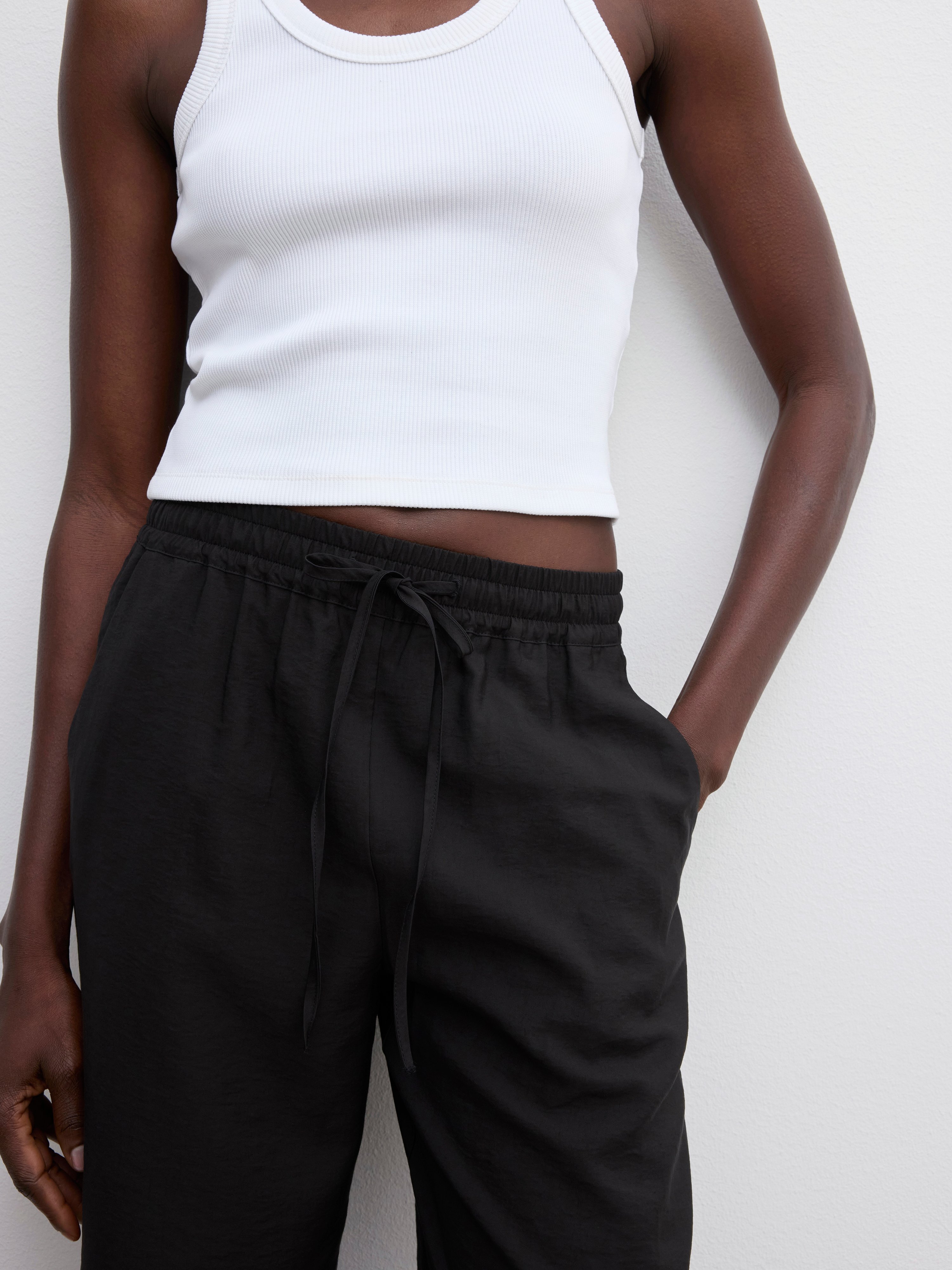 House Of Dagmar Drawstring Trousers In Black