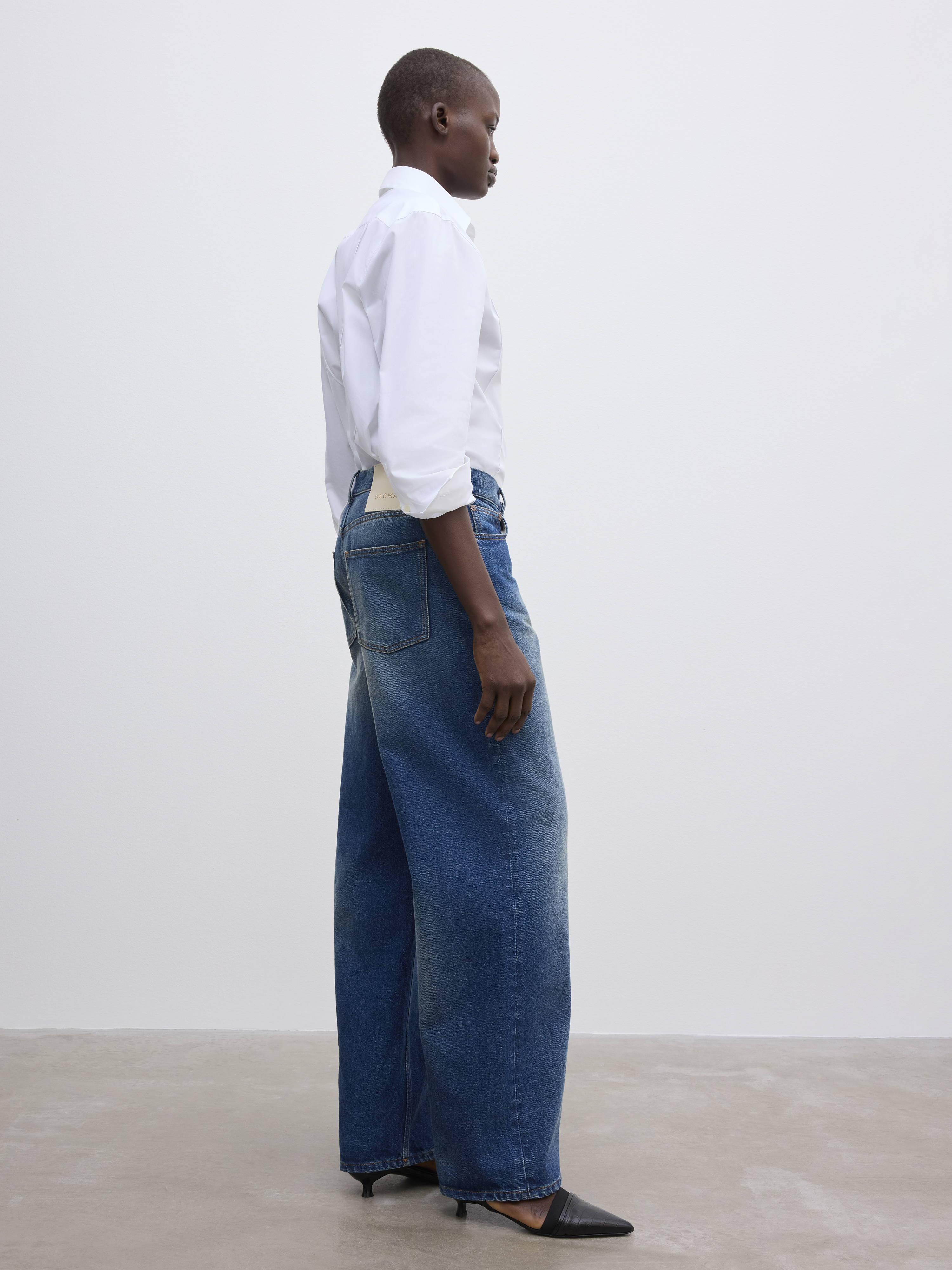 House Of Dagmar Baggy Fit Denim In Vintage Blue