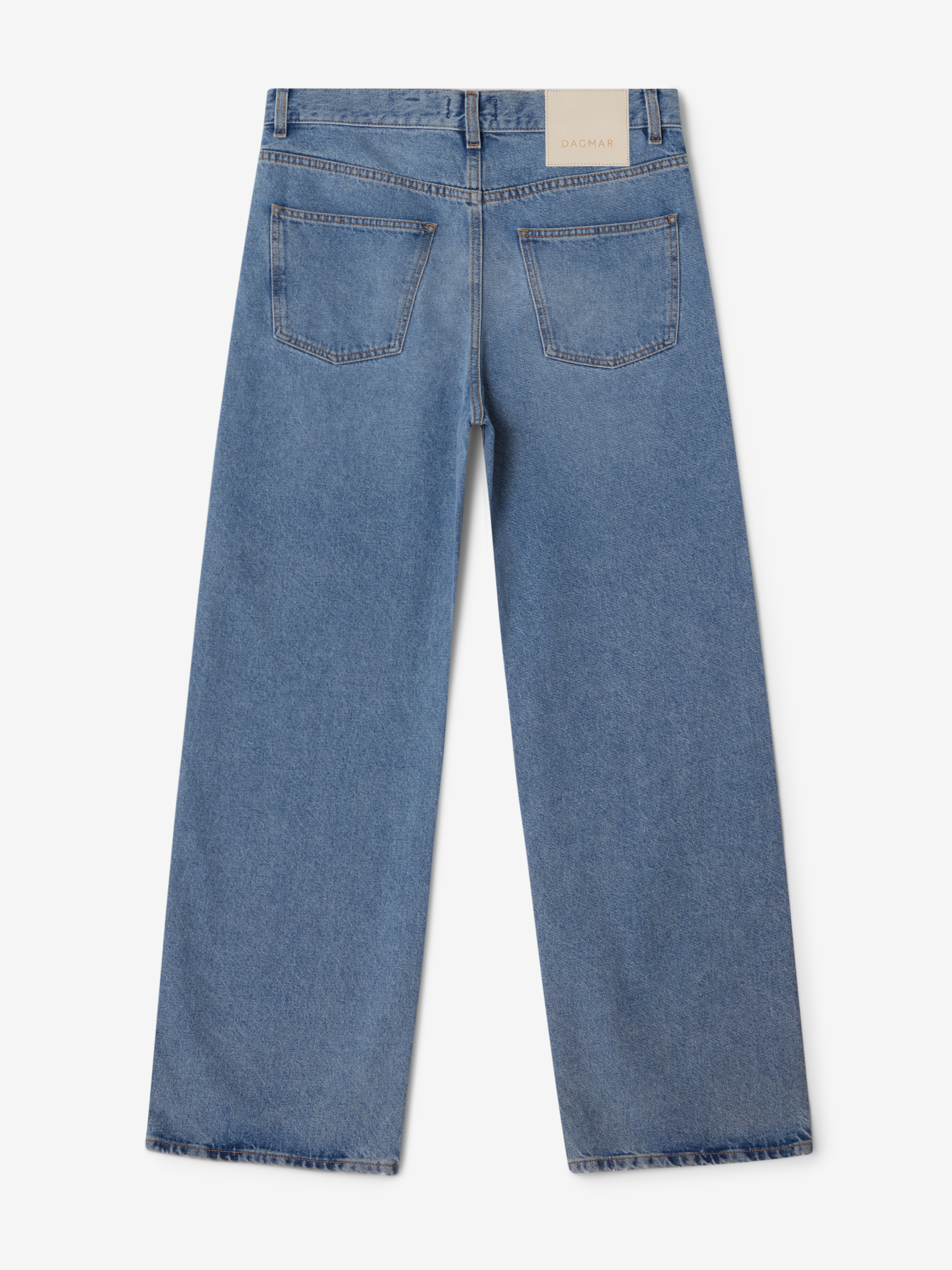 House Of Dagmar Baggy Fit Denim In Light Blue