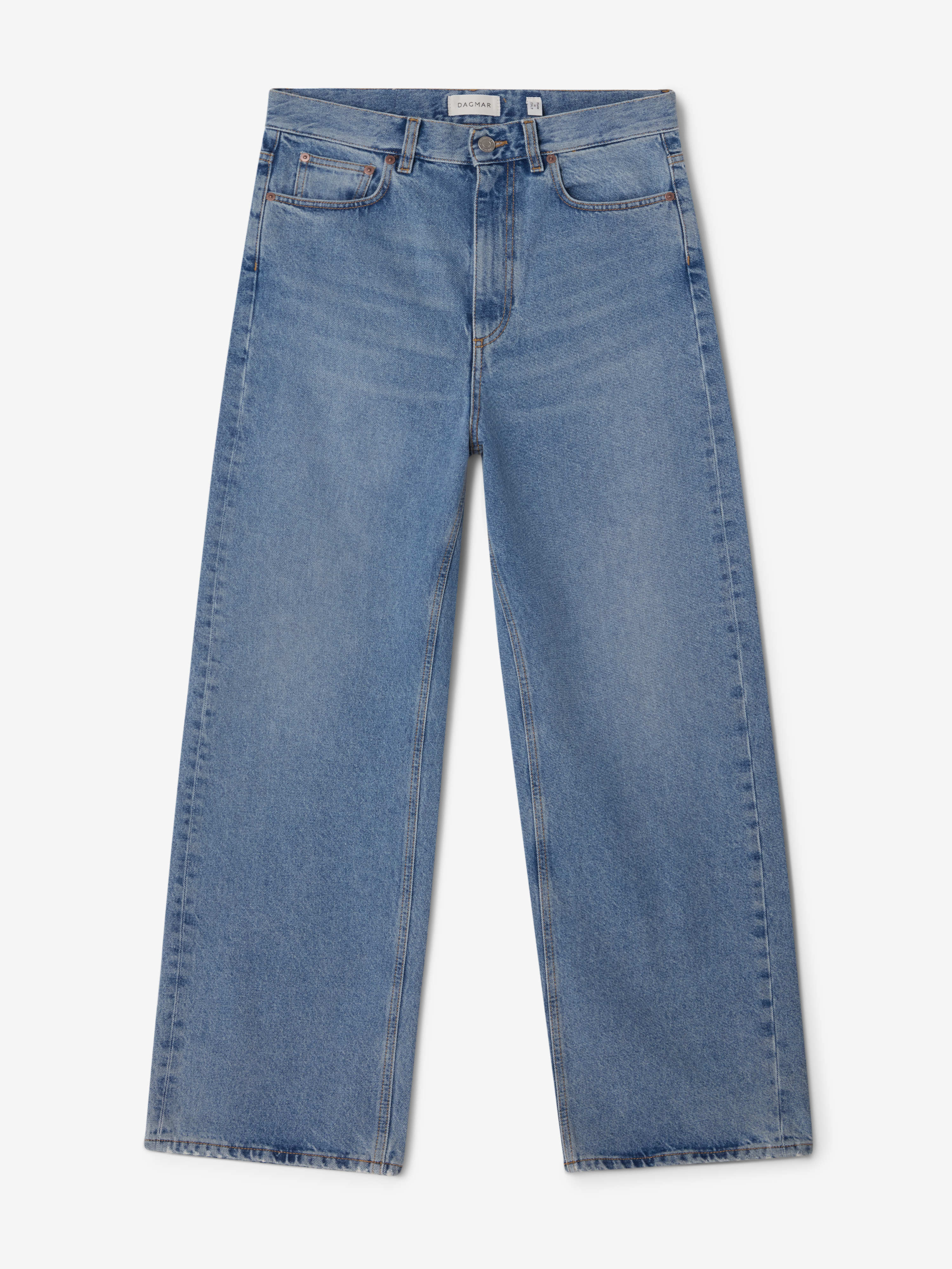 House Of Dagmar Baggy Fit Denim In Light Blue