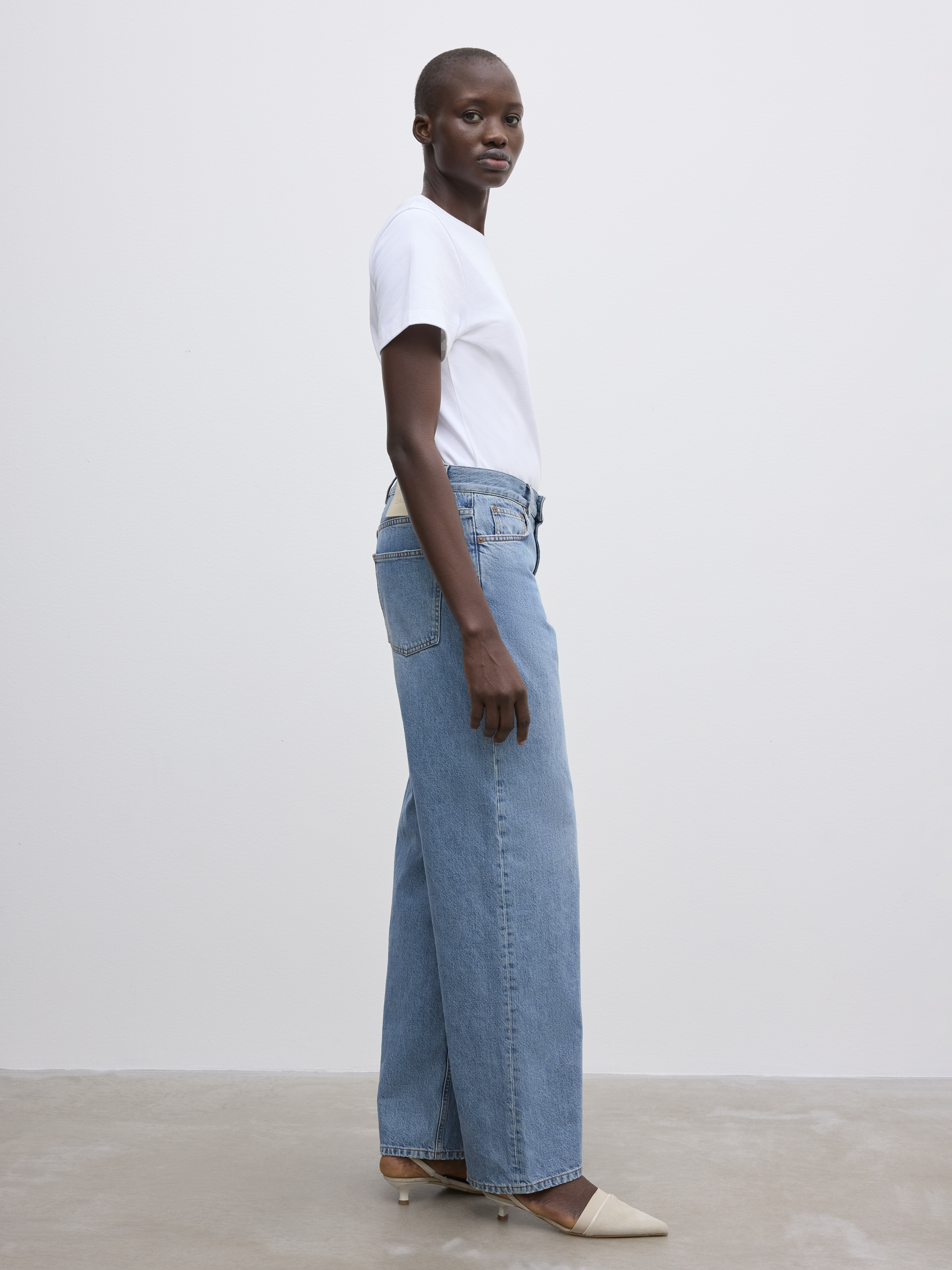 House Of Dagmar Baggy Fit Denim In Light Blue