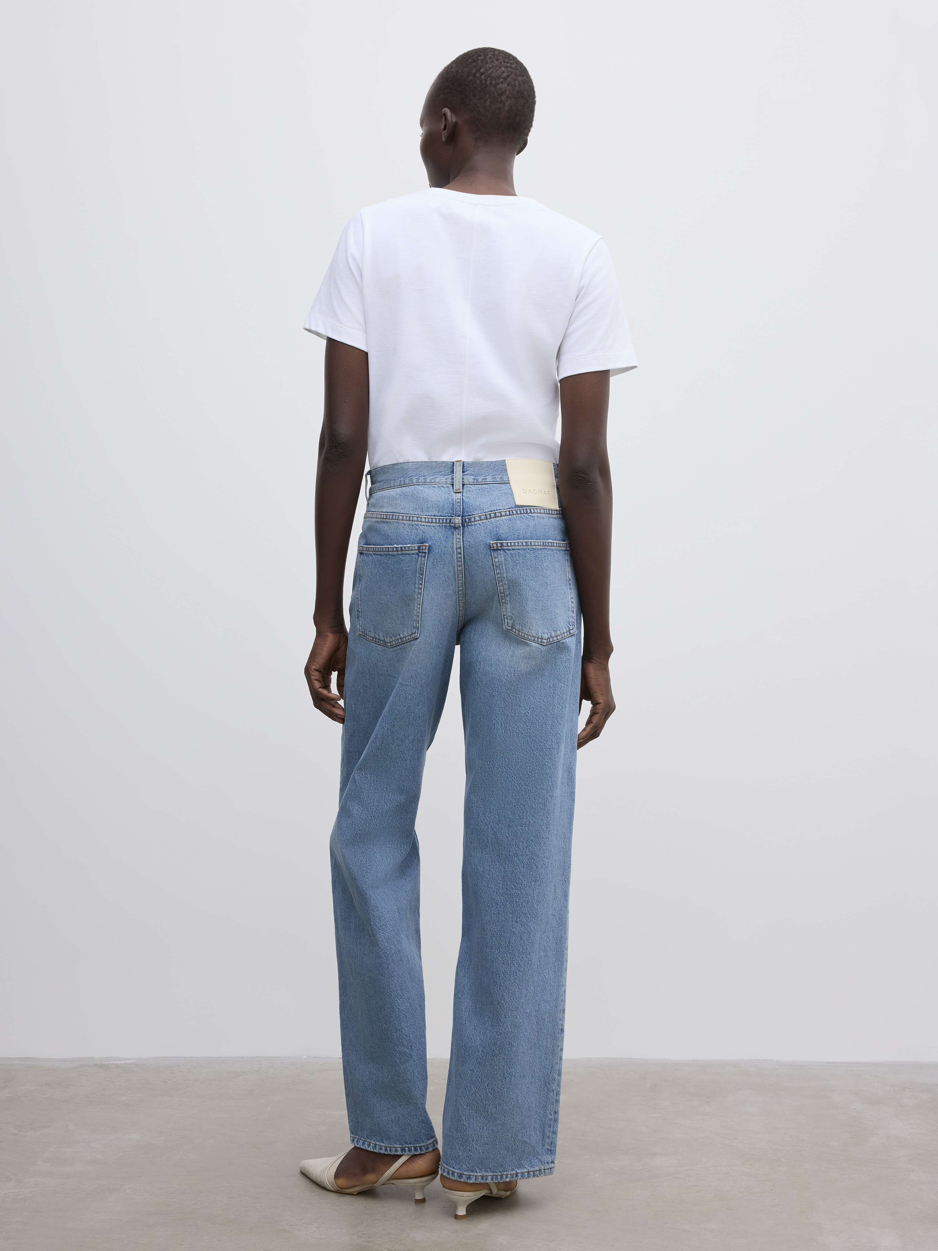 House Of Dagmar Baggy Fit Denim In Light Blue