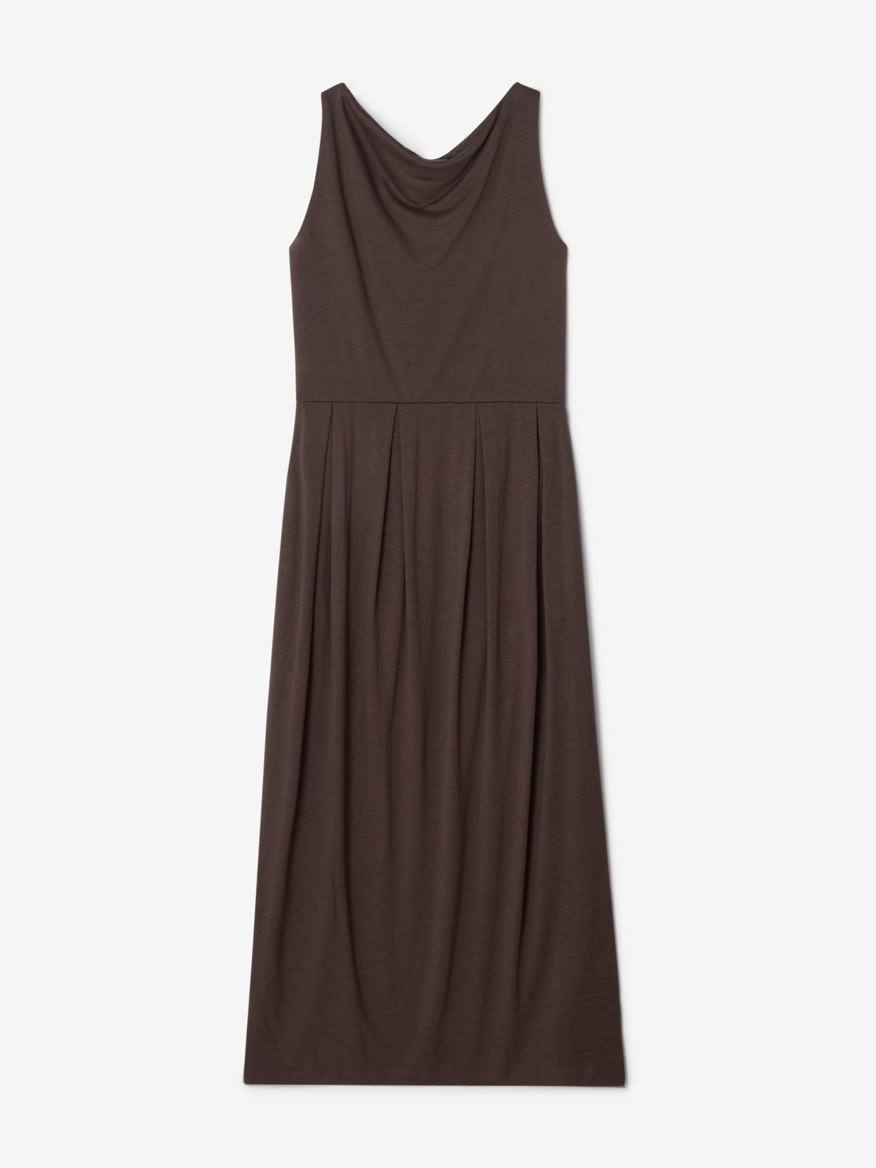 House Of Dagmar Square Neck Dress In Sepia