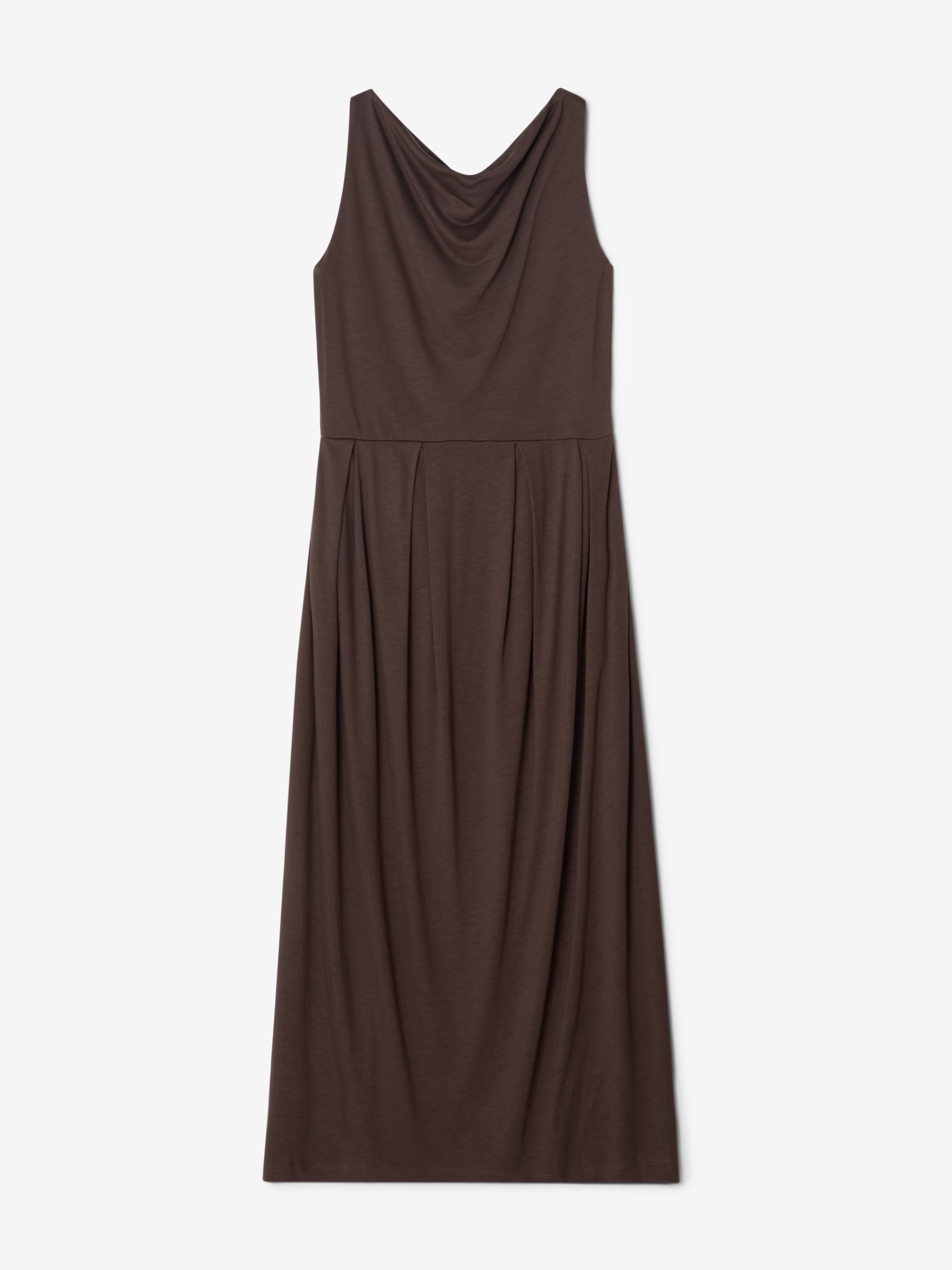 House Of Dagmar Square Neck Dress In Sepia