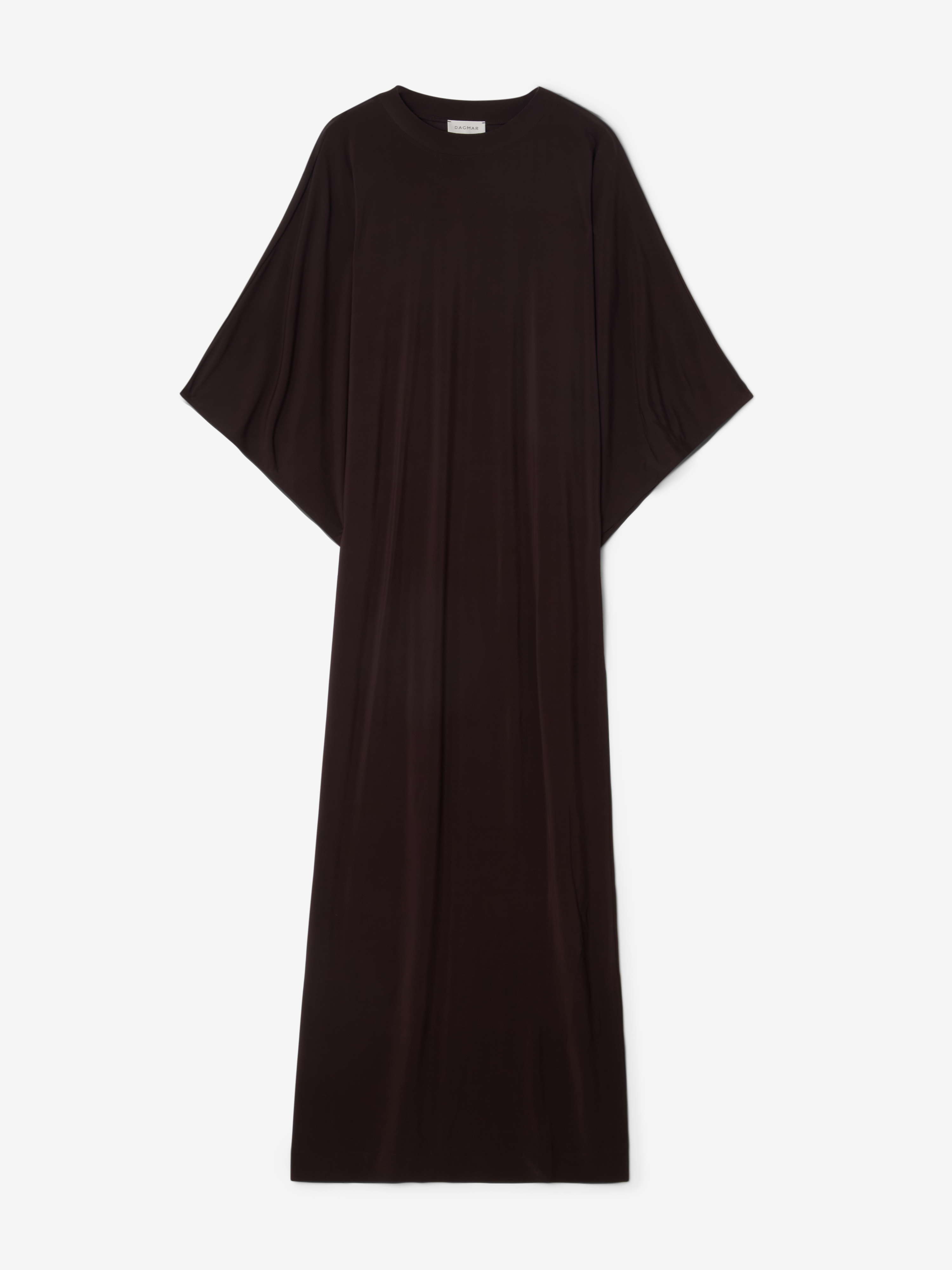 House Of Dagmar Jersey Kimono Dress In Chocolate Brown