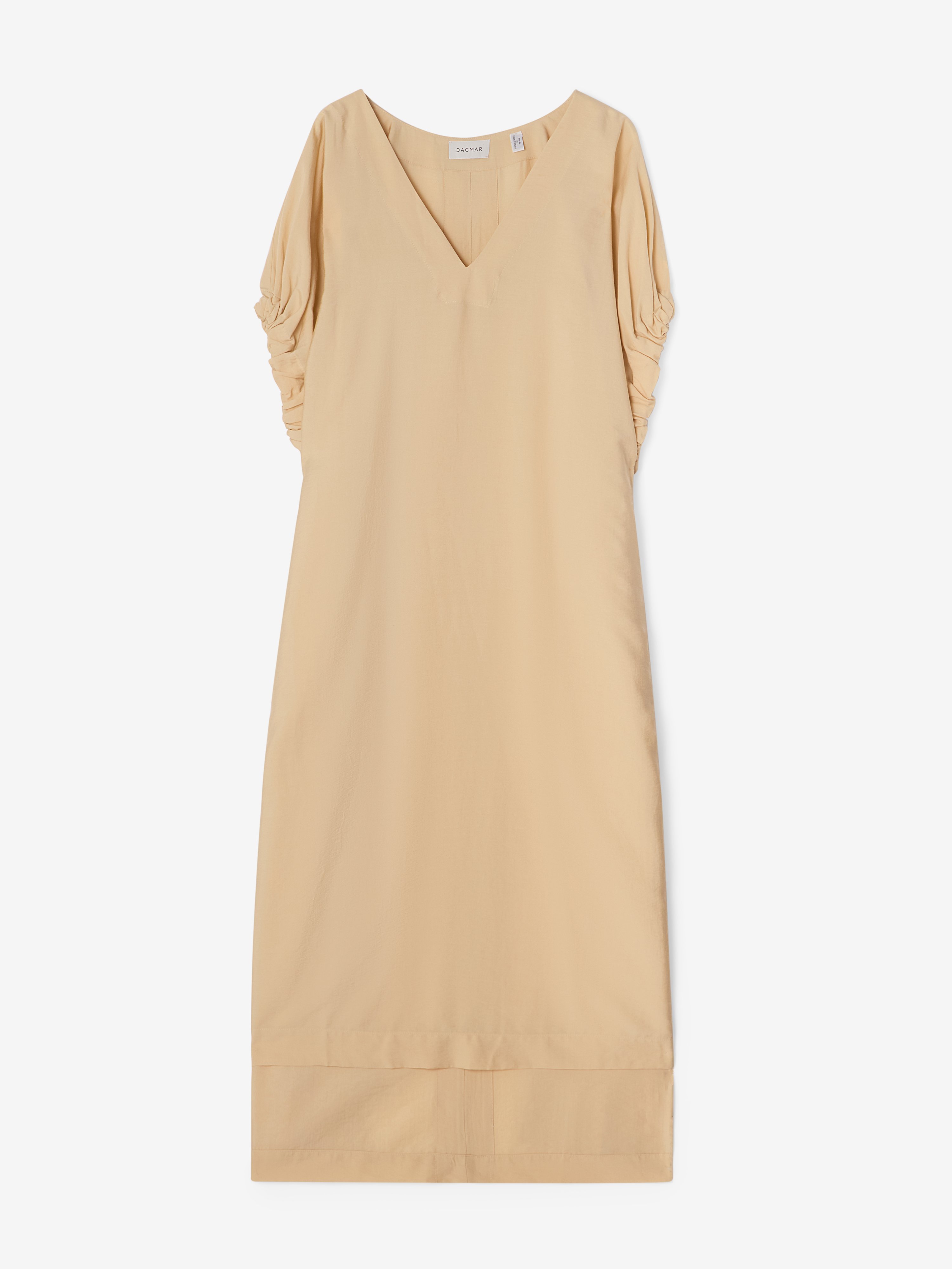 House Of Dagmar Rouched Dress In Desert Sand