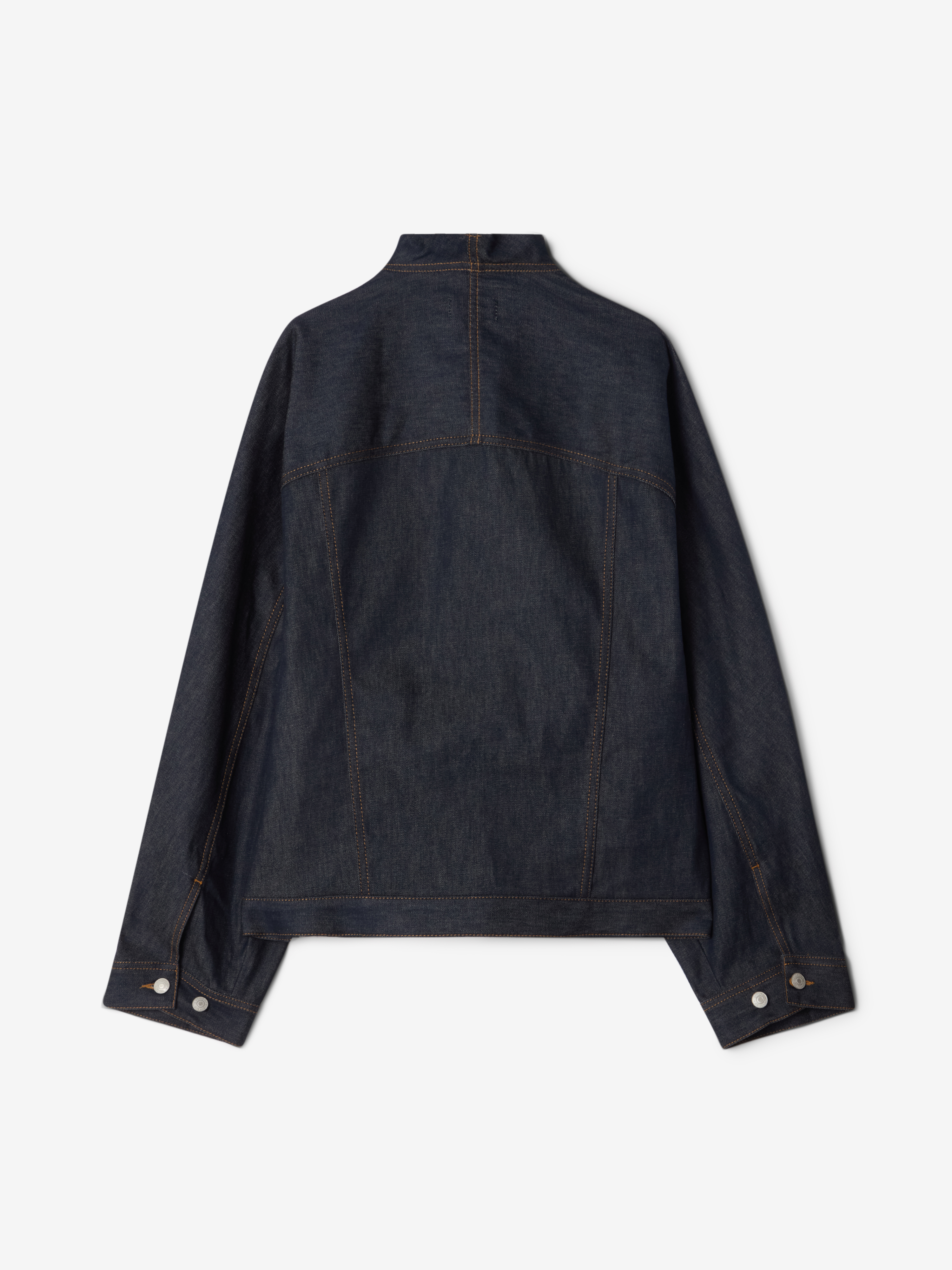 House Of Dagmar Short Denim Jacket In Selvedge Rinse