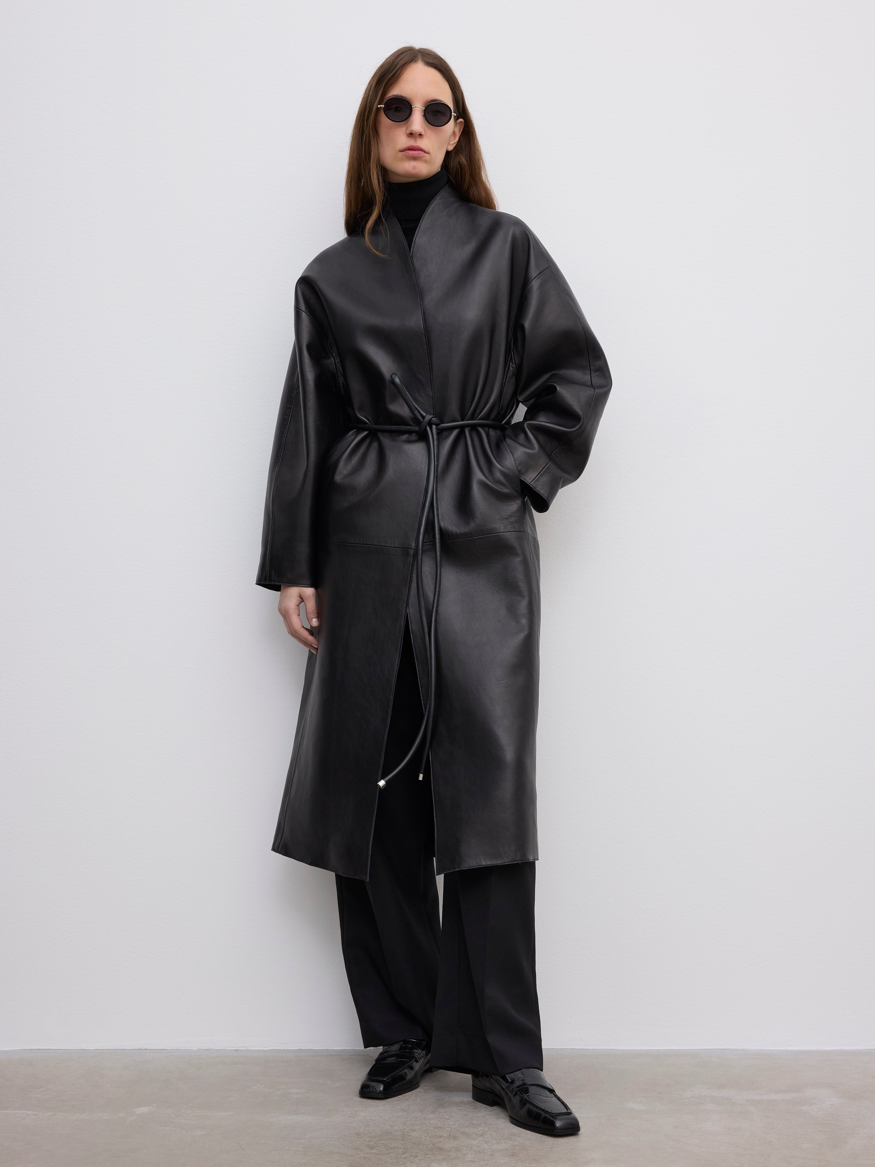 Short leather jacket - Black