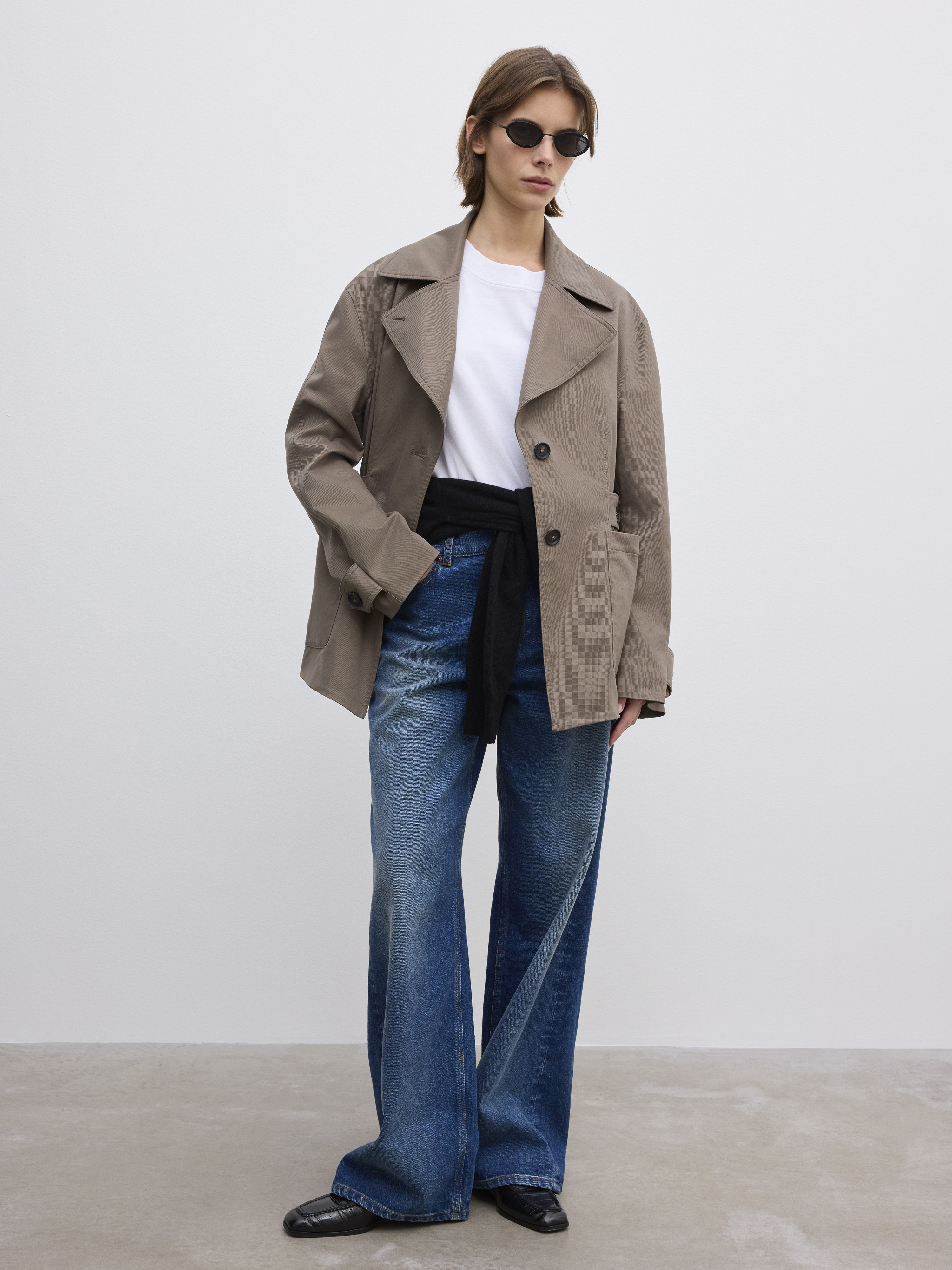 House Of Dagmar Utility Jacket In Khaki Green
