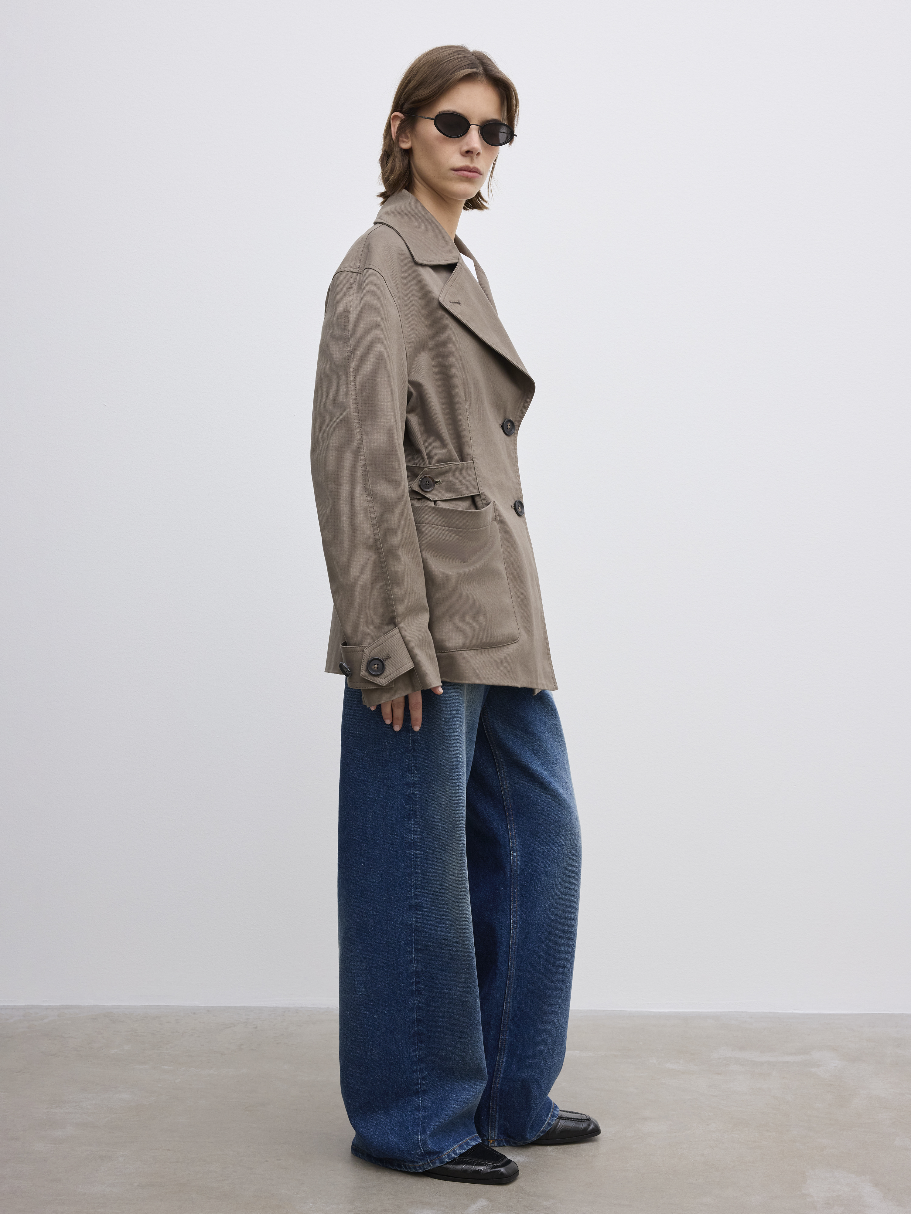 House Of Dagmar Utility Jacket In Khaki Green