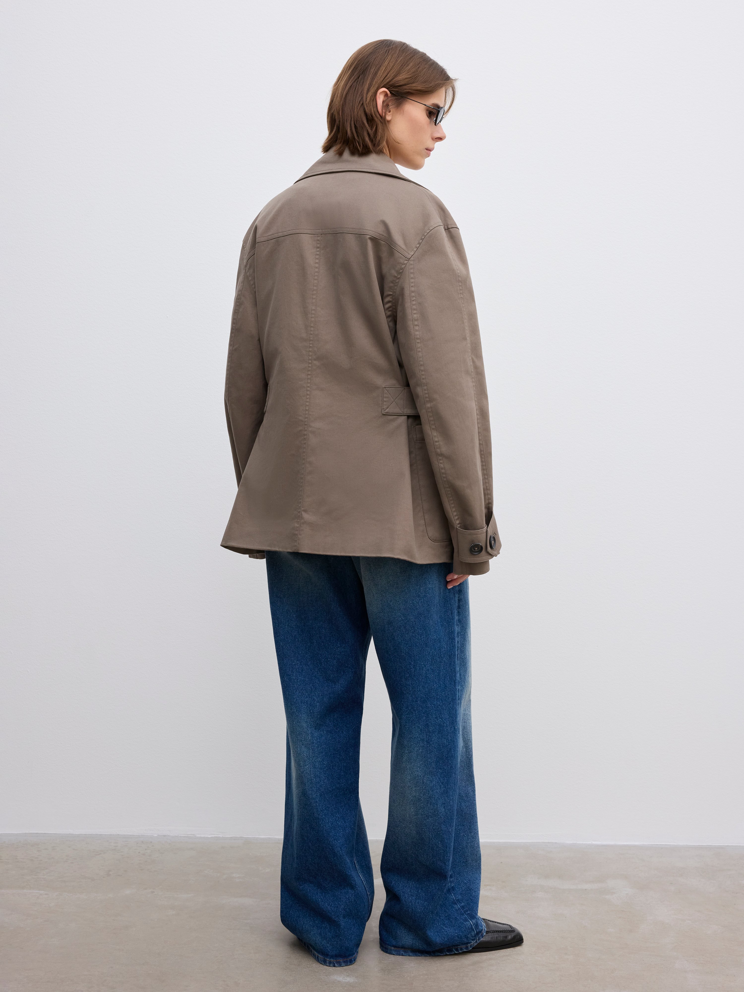 House Of Dagmar Utility Jacket In Khaki Green