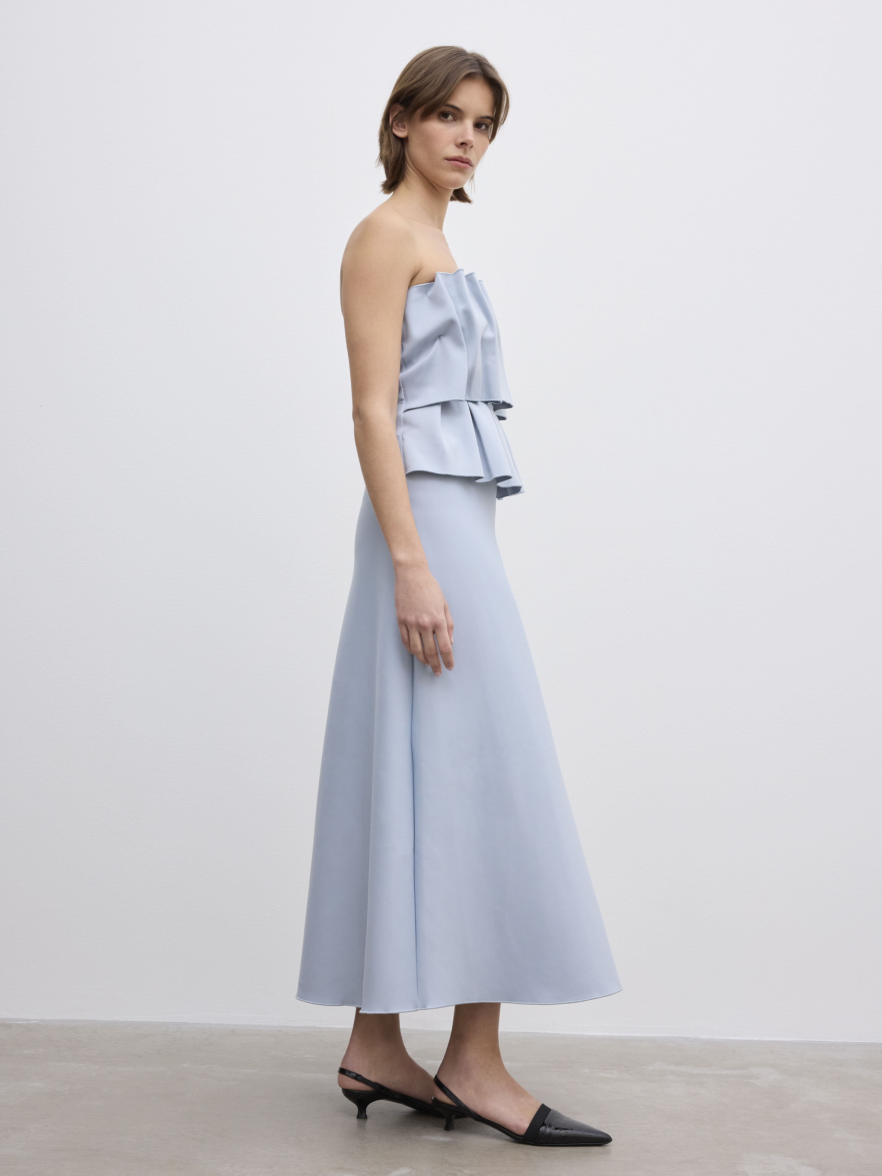 House Of Dagmar Sculpted Tube Dress In Dusty Blue