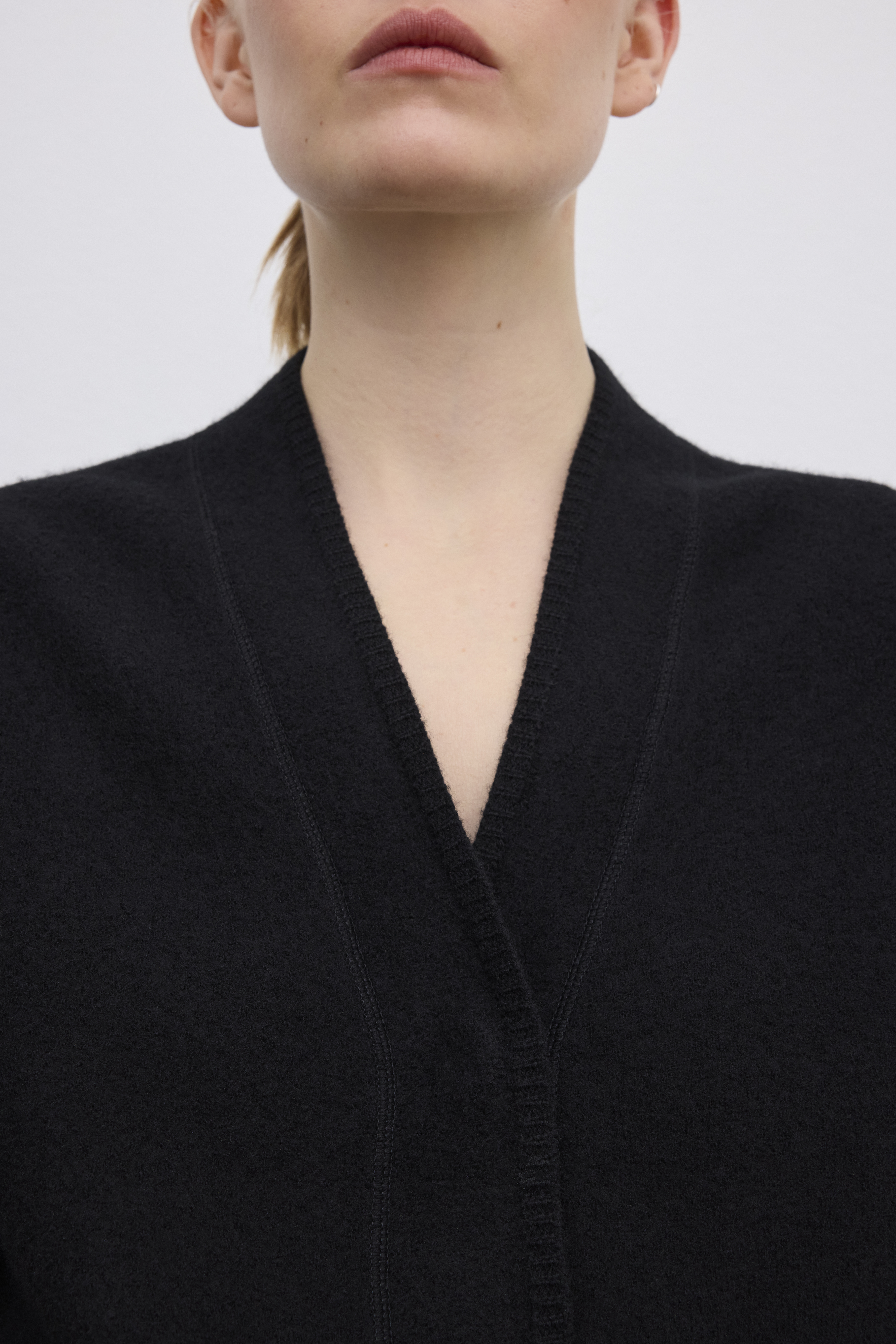 House Of Dagmar Short Wool Bea Cardigan In Black
