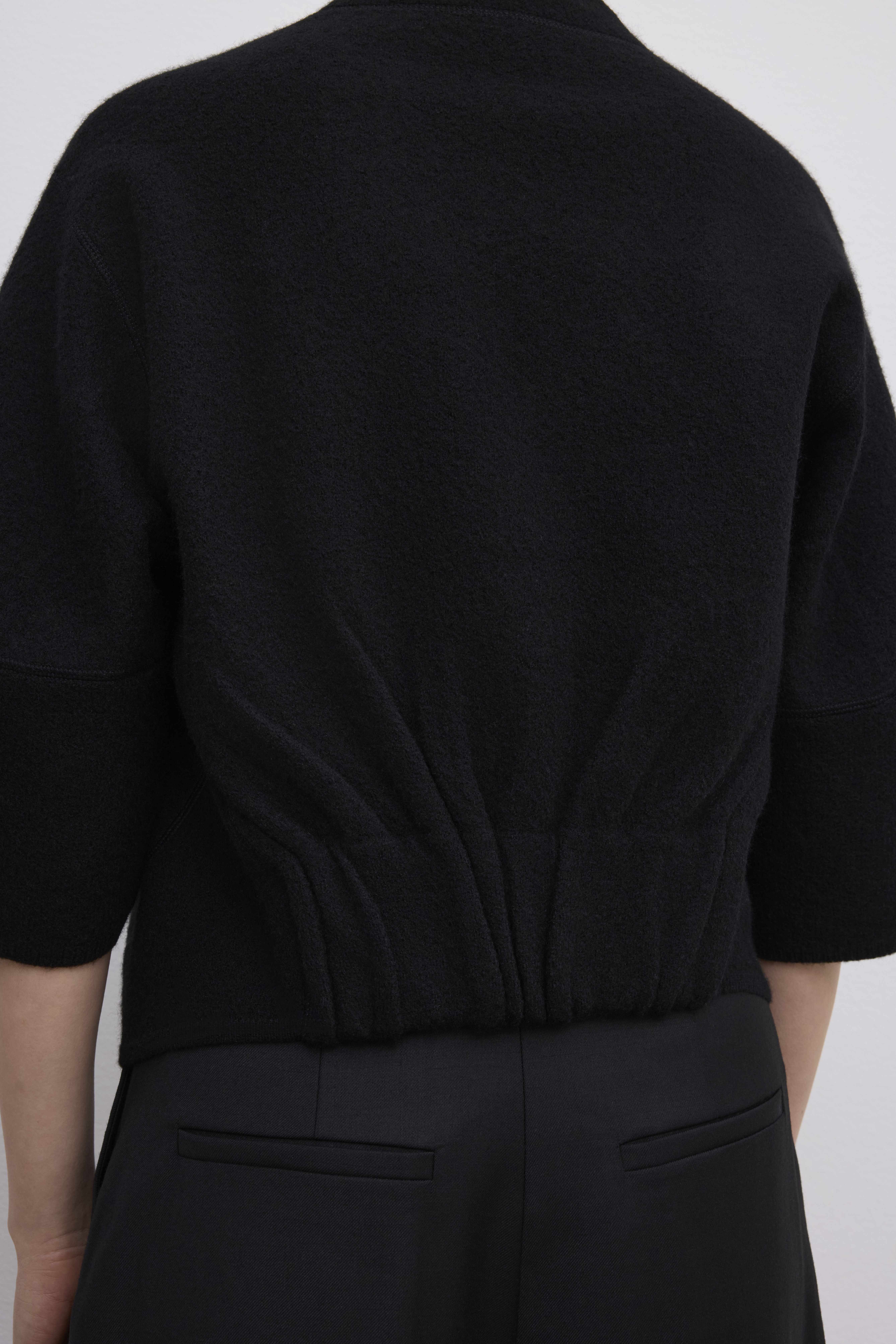 House Of Dagmar Short Wool Bea Cardigan In Black