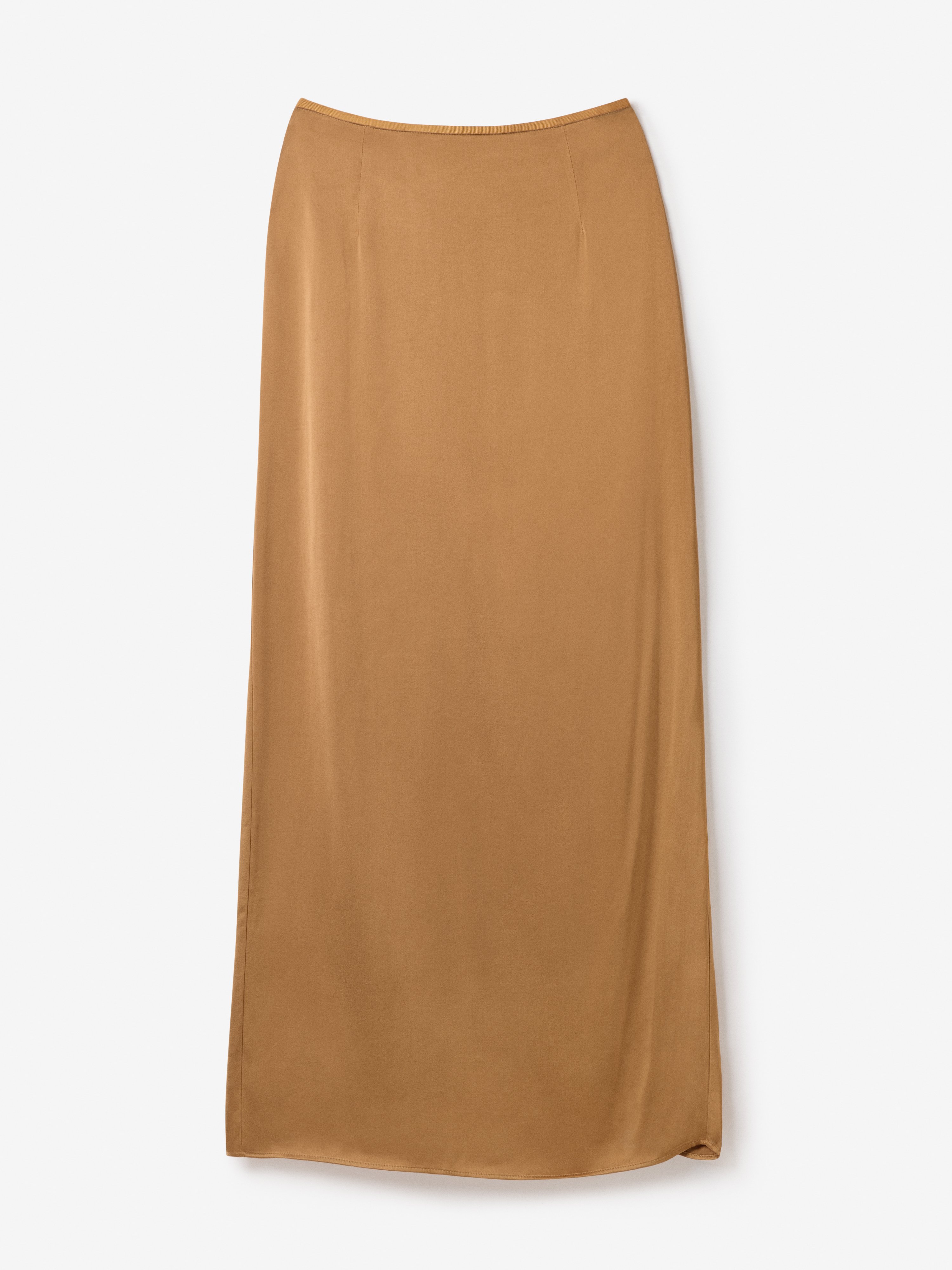 House Of Dagmar Maxi Fluid Skirt In Dull Gold