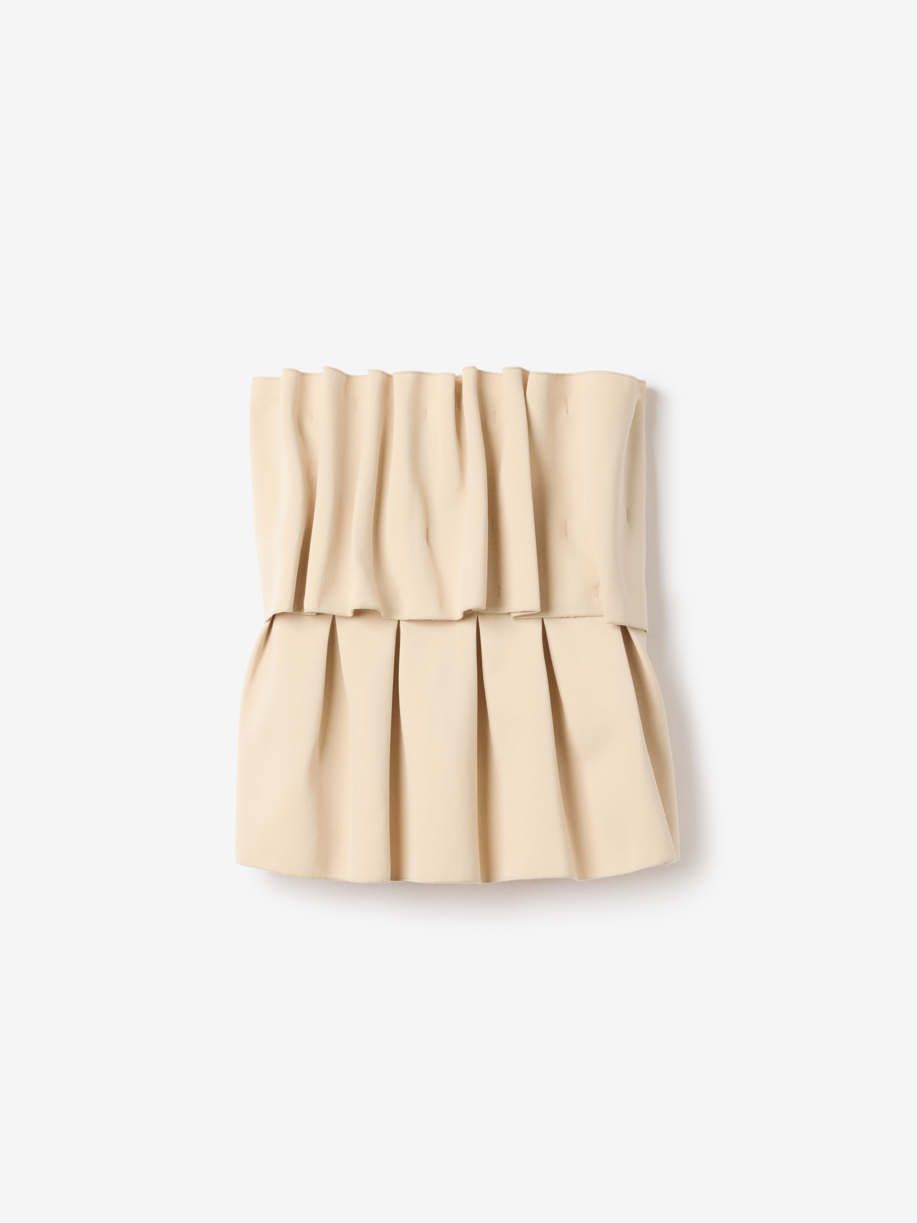 House Of Dagmar Sculpted Tube Top In Buttercream Yellow