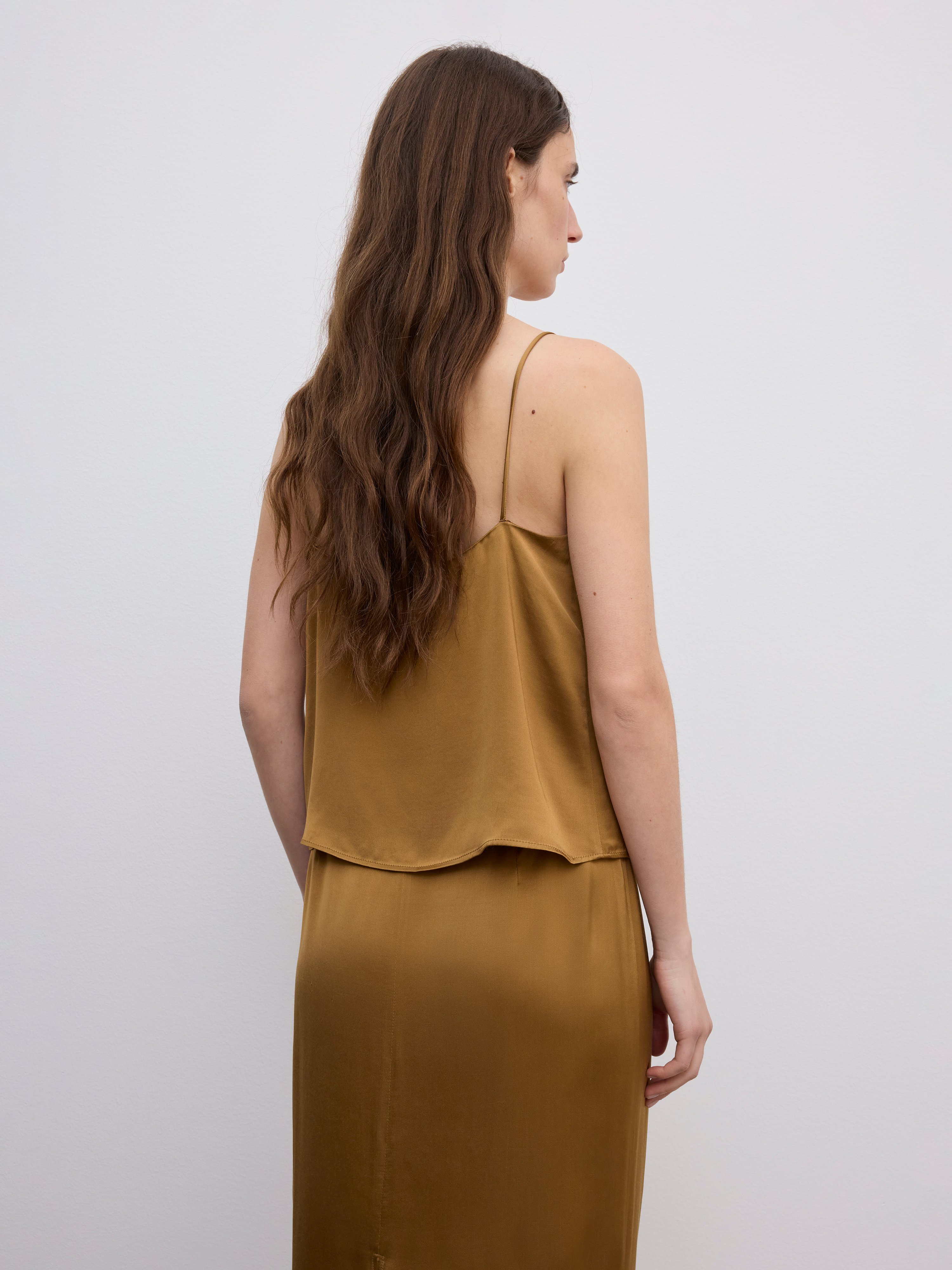 House Of Dagmar Waterfall Top In Dull Gold